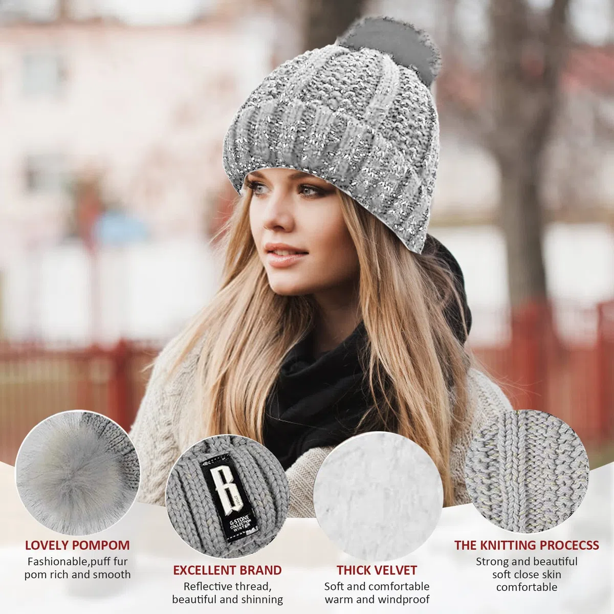 Conjunto Bufanda y Gorro y Guantes Mujer Antideslizantes Calcetines Mujer Gorro Invierno Mujer Invierno Regalos Navidad Mujer Orejeras Invierno Mujer Guantes Tactiles Mujer