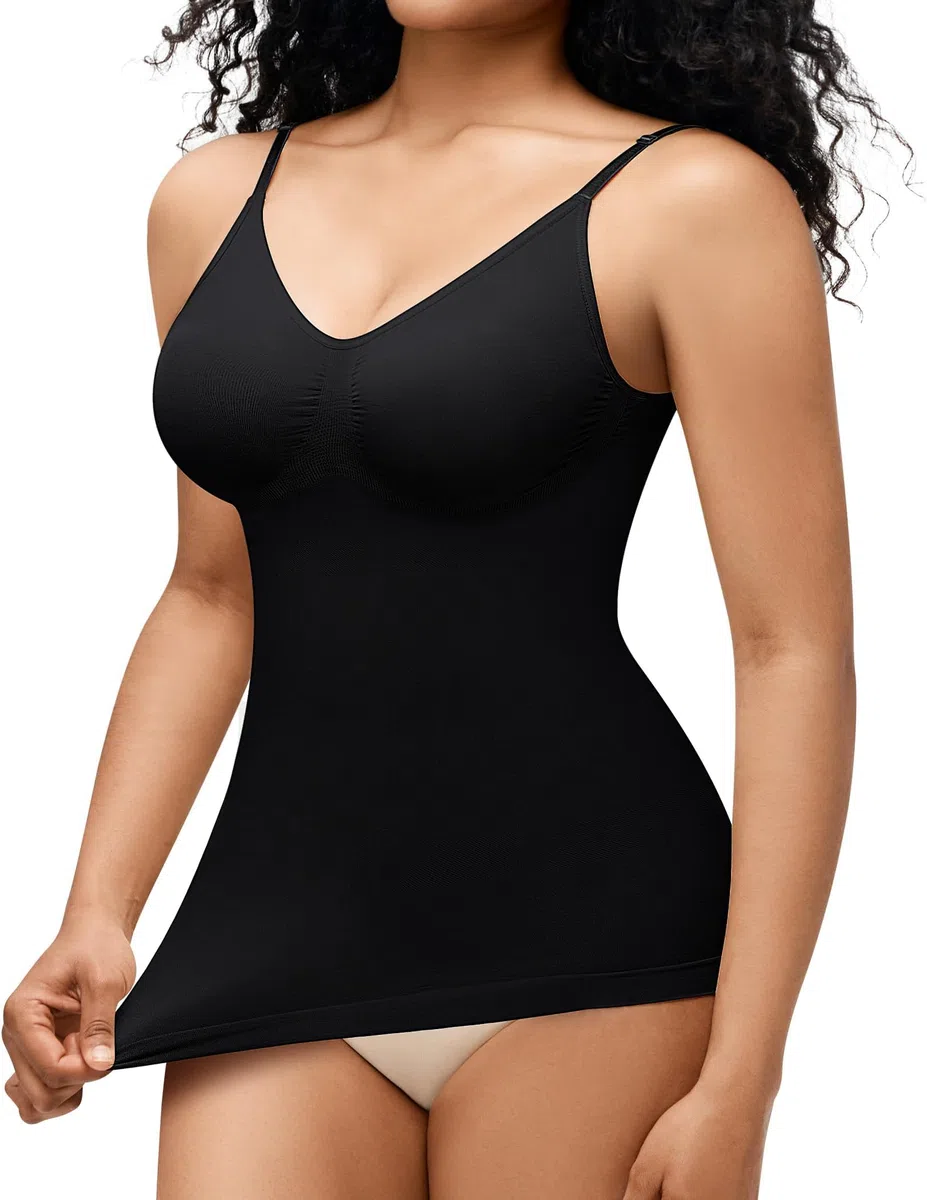 Gotoly Faja Reductora Mujer Compresión Camiseta sin Mangas Adelgazante Lencería Moldeadora Shapewear Sin Costuras Control Shapers