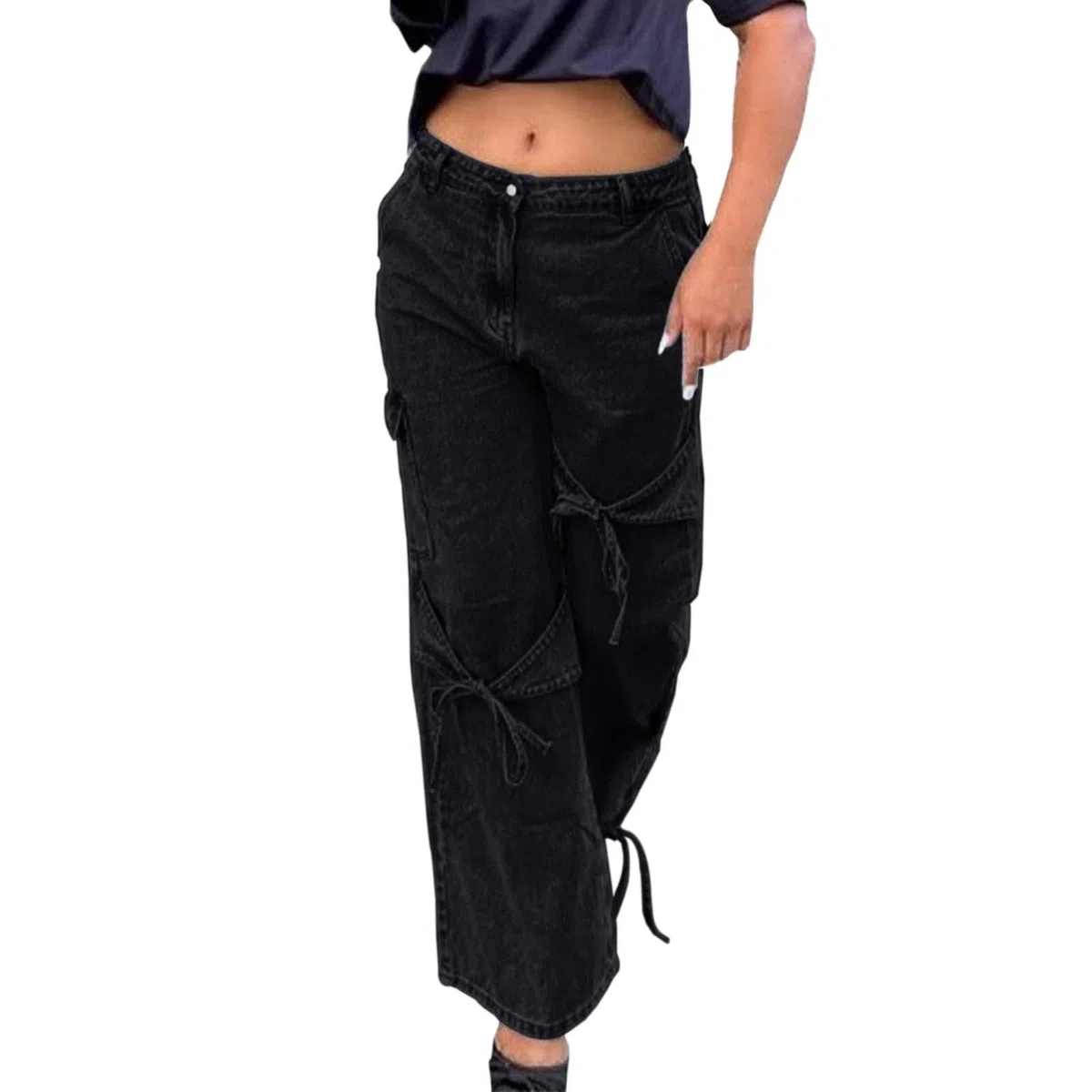 Jeans Mujer Ropa Pantalones Baile Urbano Vaqueros Vintage Anchos Push Up Casual Wide Leg De Talla Grande Elasticos Cargo Tallas Grandes