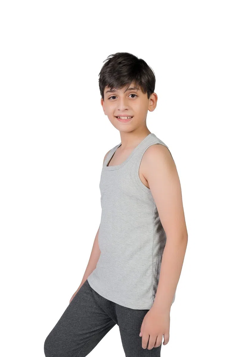 orbiz Paquete de 5 chalecos para niños y niñas, 100 % algodón puro, entrelazados, camisetas sin mangas, camisetas interiores de 3 a 13 años