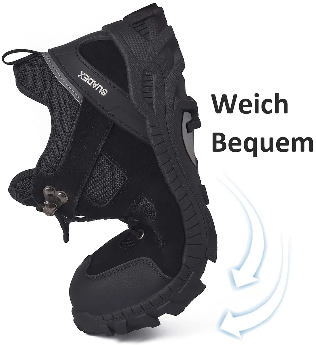 SUADEX Zapatos de Seguridad paraDING1 Ligeros Transpirables con Puntera de Acero Calzado de Seguridad 37-48 EU