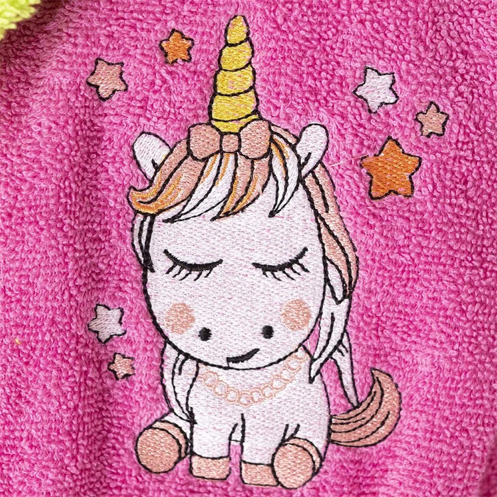Interbaby Albornoz Infantil Unicornio Fucsia T.2-4 años