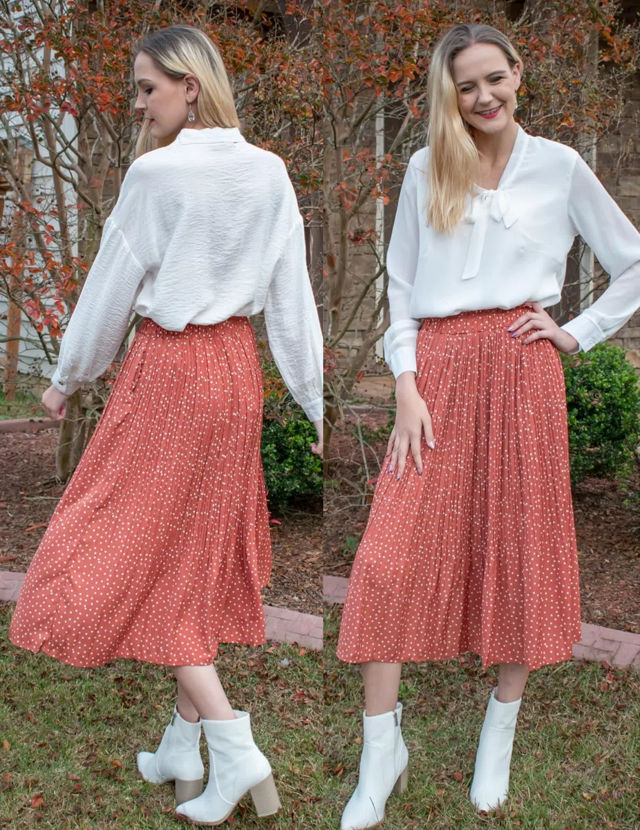 Parabler Falda de Gasa para Mujer, Estilo Bohemio, Retro, Falda Plisada, Falda de Verano, con Bolsillo