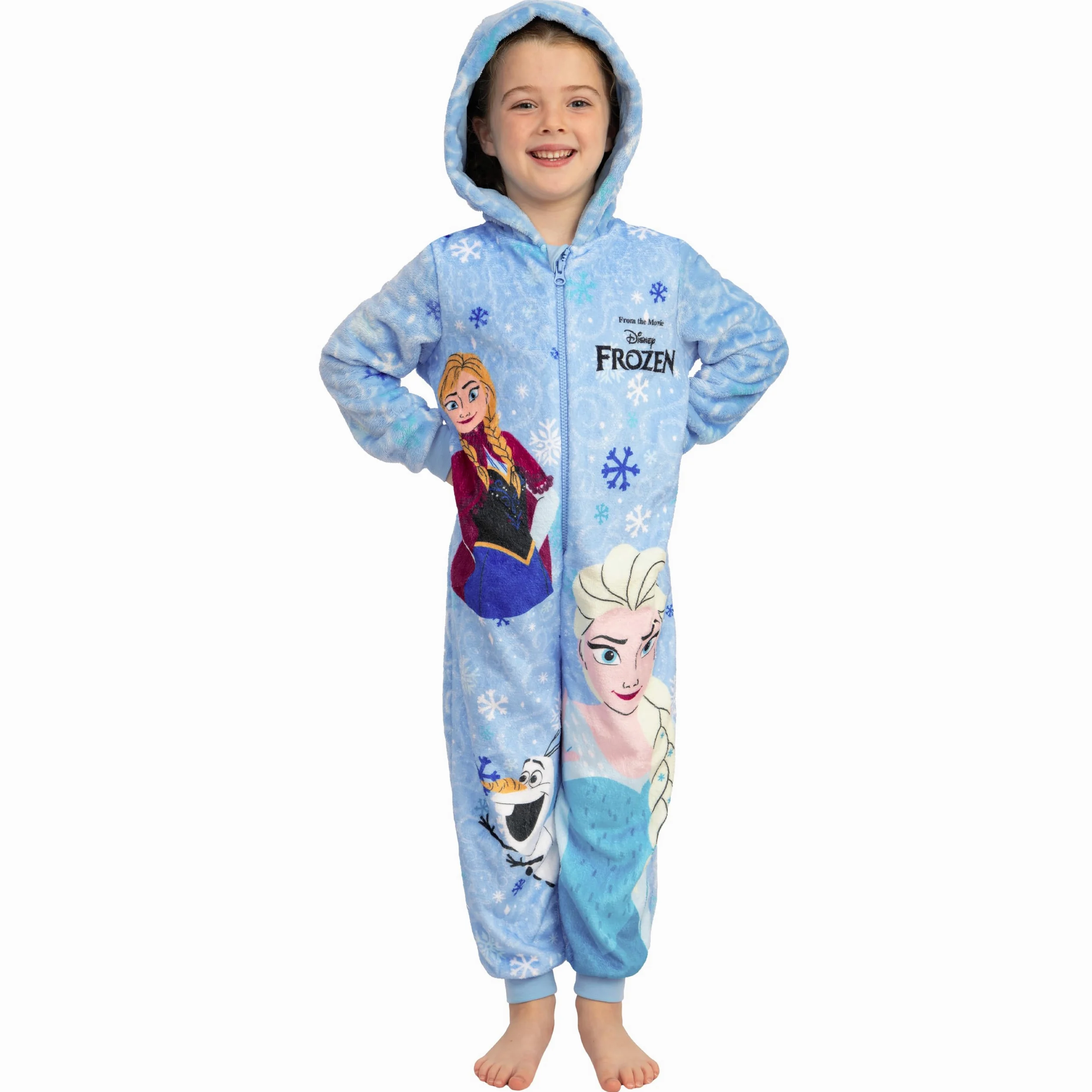 Disney Pijama Mono Frozen, Pijamas Polares Anna Y Elsa, Pijama Niña Vellón