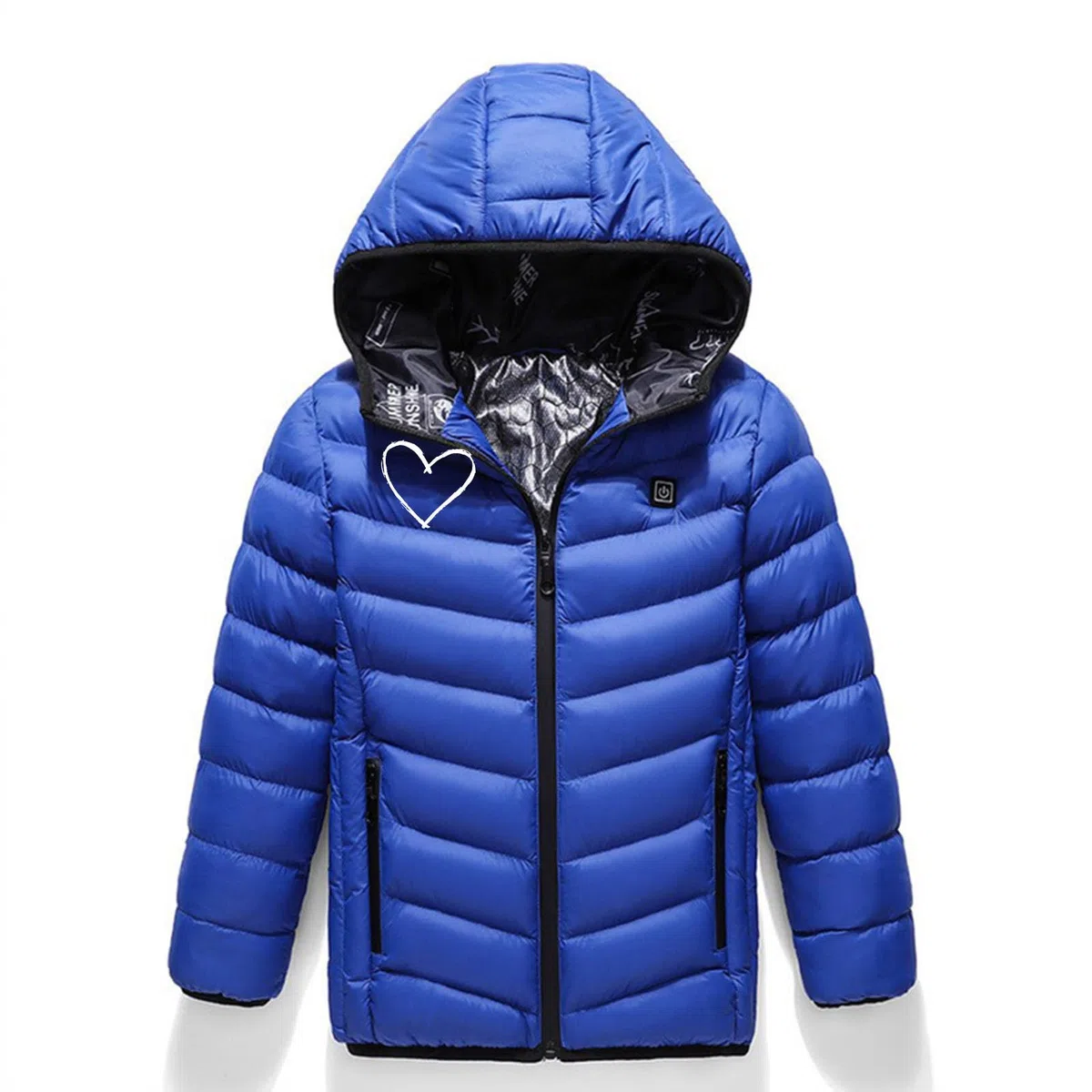 Chaqueta Calefactable Niños, Abrigo Calefactable Eléctrico USB 3 Temperaturas Ajustables, Lavable Ropa de Plumón Calefactor de Invierno para Pesca, Caza y Esquí Recargable Chalecos Cálidos