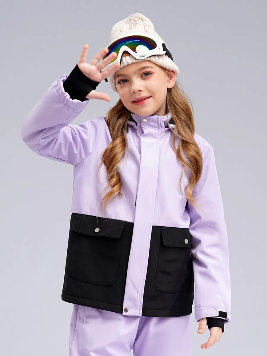 Chaqueta De Esquí Para Niñas Con Capucha Chaqueta Térmica Impermeable Chaqueta De Nieve Chaqueta De Senderismo Para Niños Outdoor Acolchada Cálida