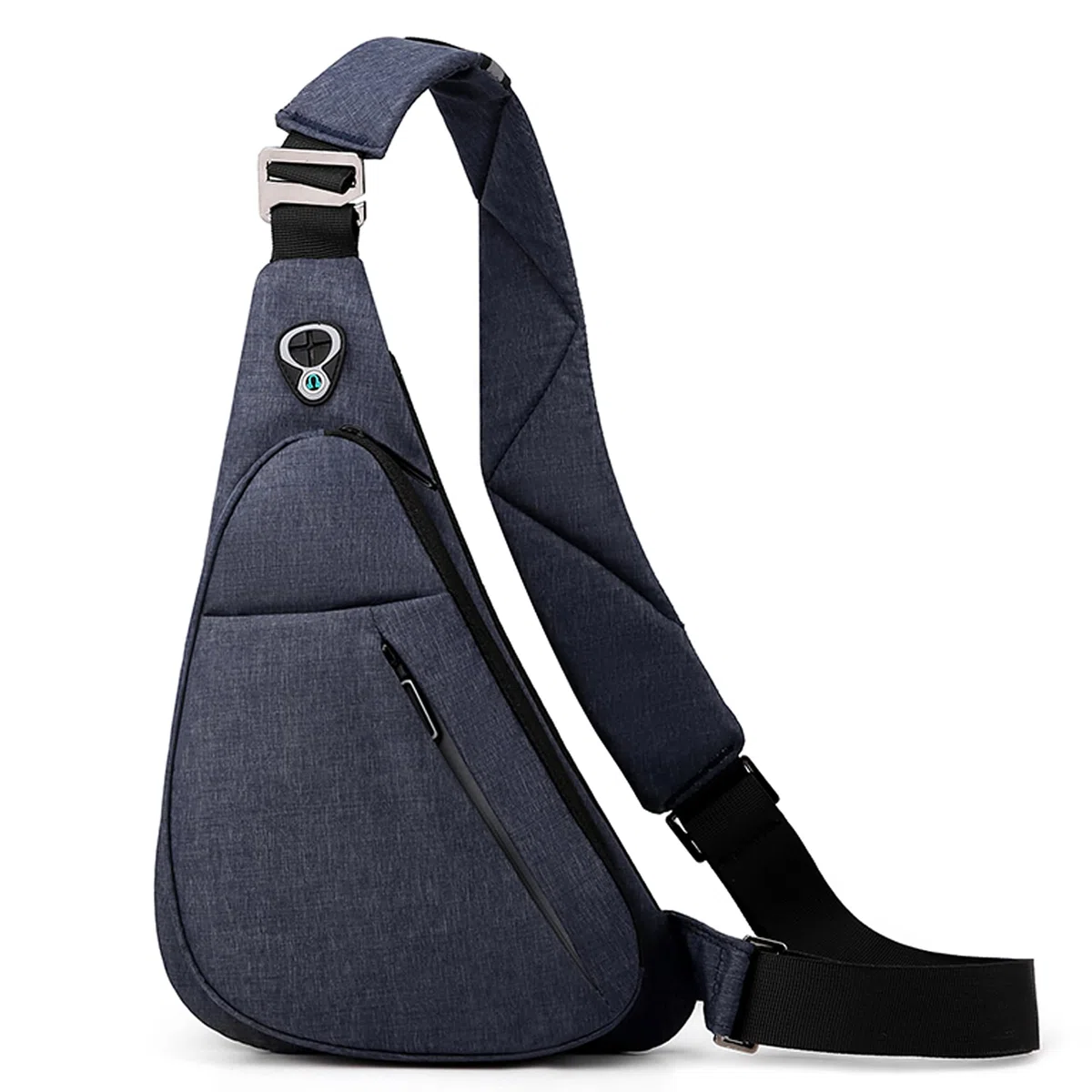 VARLIVOO Bandoleras Hombre, Bolso de Hombro Antirrobo Pequeña Bolso de Pecho Impermeable para Trabajo y Viaje Deporte Unversidad Azul B