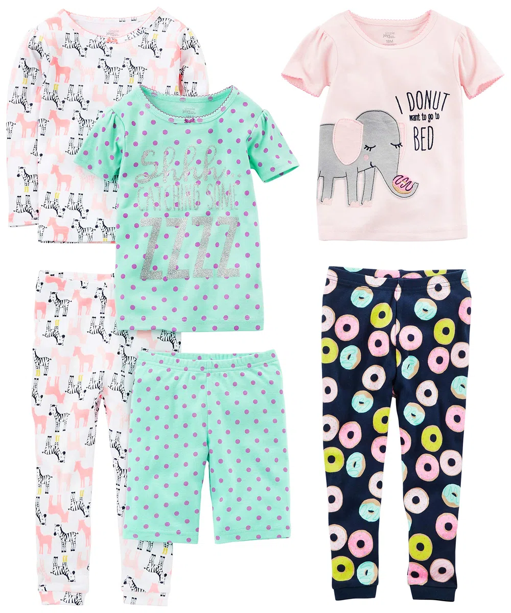Simple Joys by Carter's 6-piece Snug Fit Cotton Pajama Set Juego de pijama Bebé-Niñas