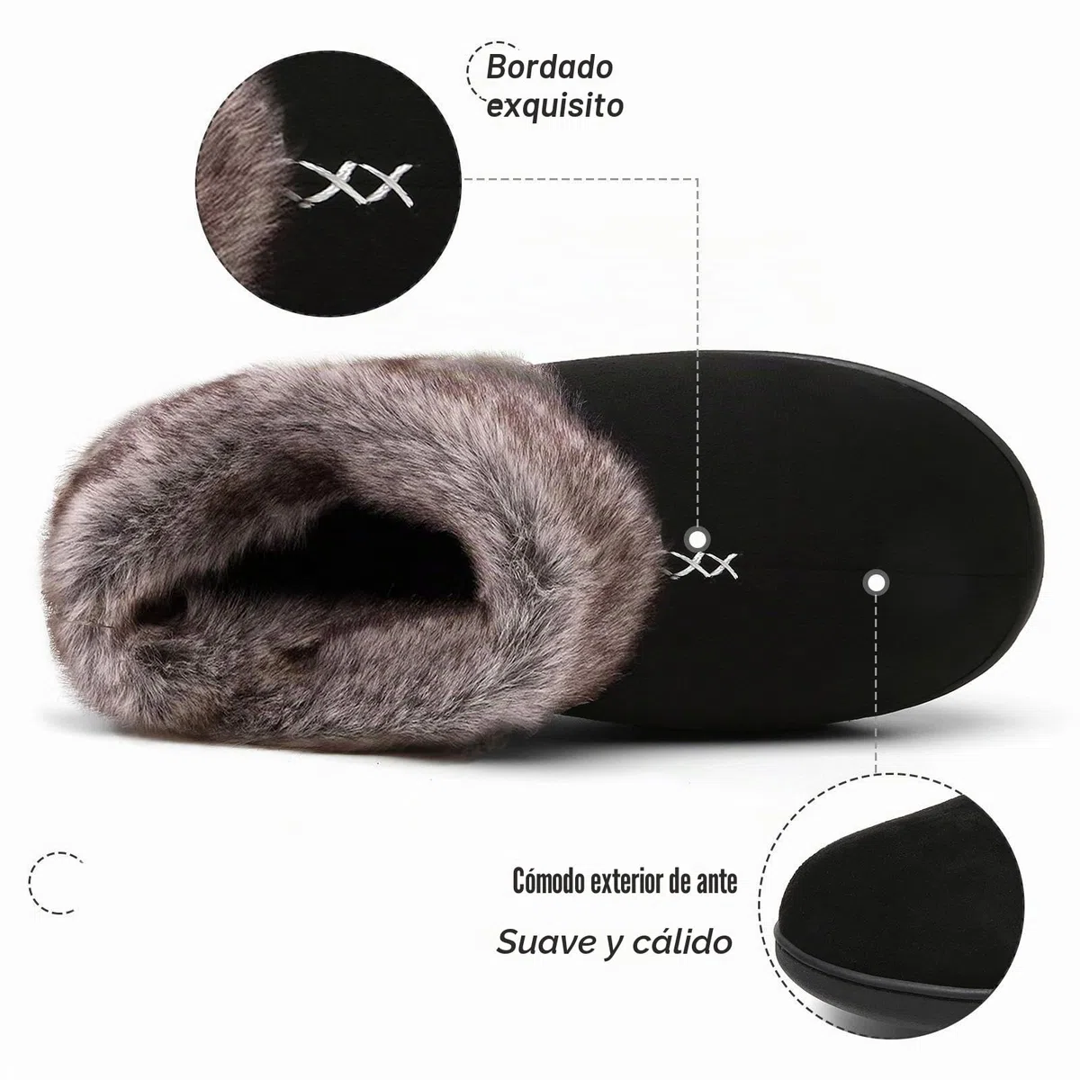 Mishansha Zapatillas Casa Mujer Invierno Calientes Forro Pantuflas Espuma con Memoria Gr.36-43
