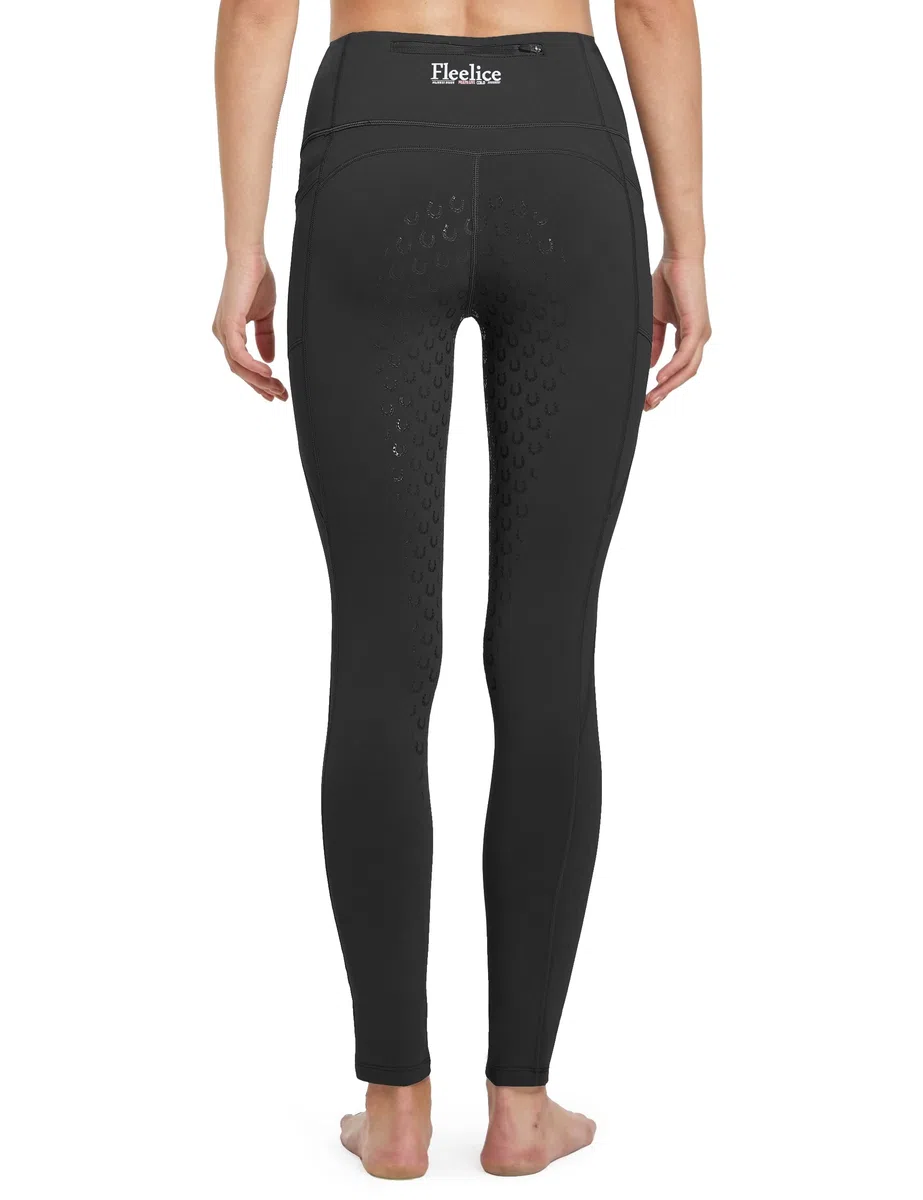 FitsT4 Sports Pantalones de equitación de invierno para mujer, con forro polar, pantalones de equitación de silicona para asiento completo