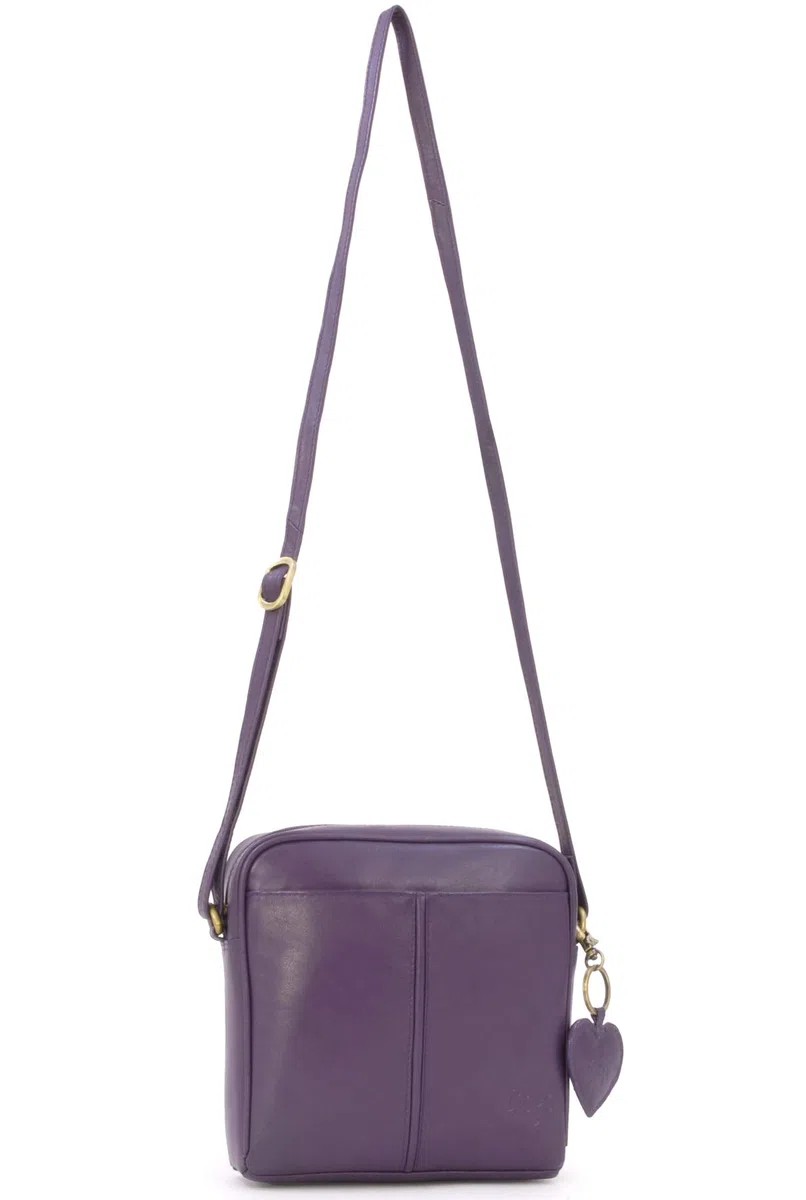 Gigi - Bolso Bandolera Pequeño de Piel Auténtica - Bolsito Cruzado con Correa Ajustabl - Bolso de Mano para Mujer - Othello 22-29