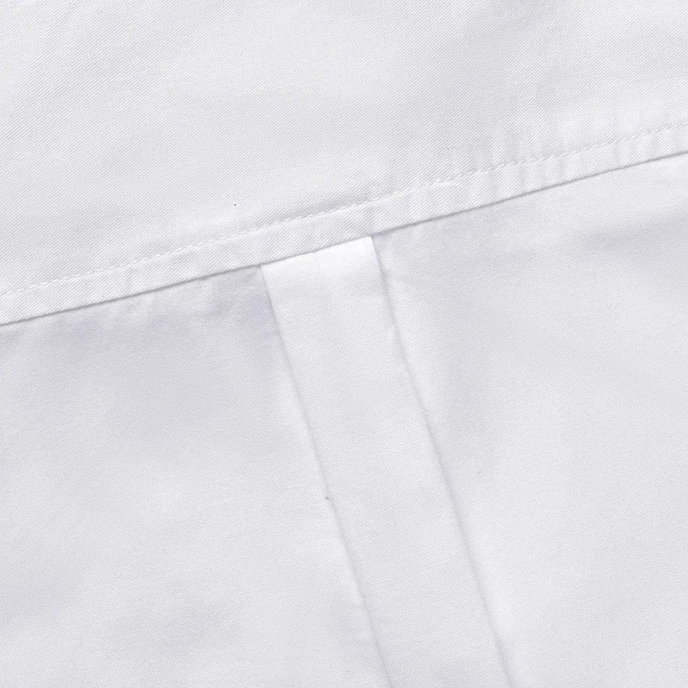 Spring&Gege Camisa de manga larga con botones de sarga de algodón para niños (3-14 años)