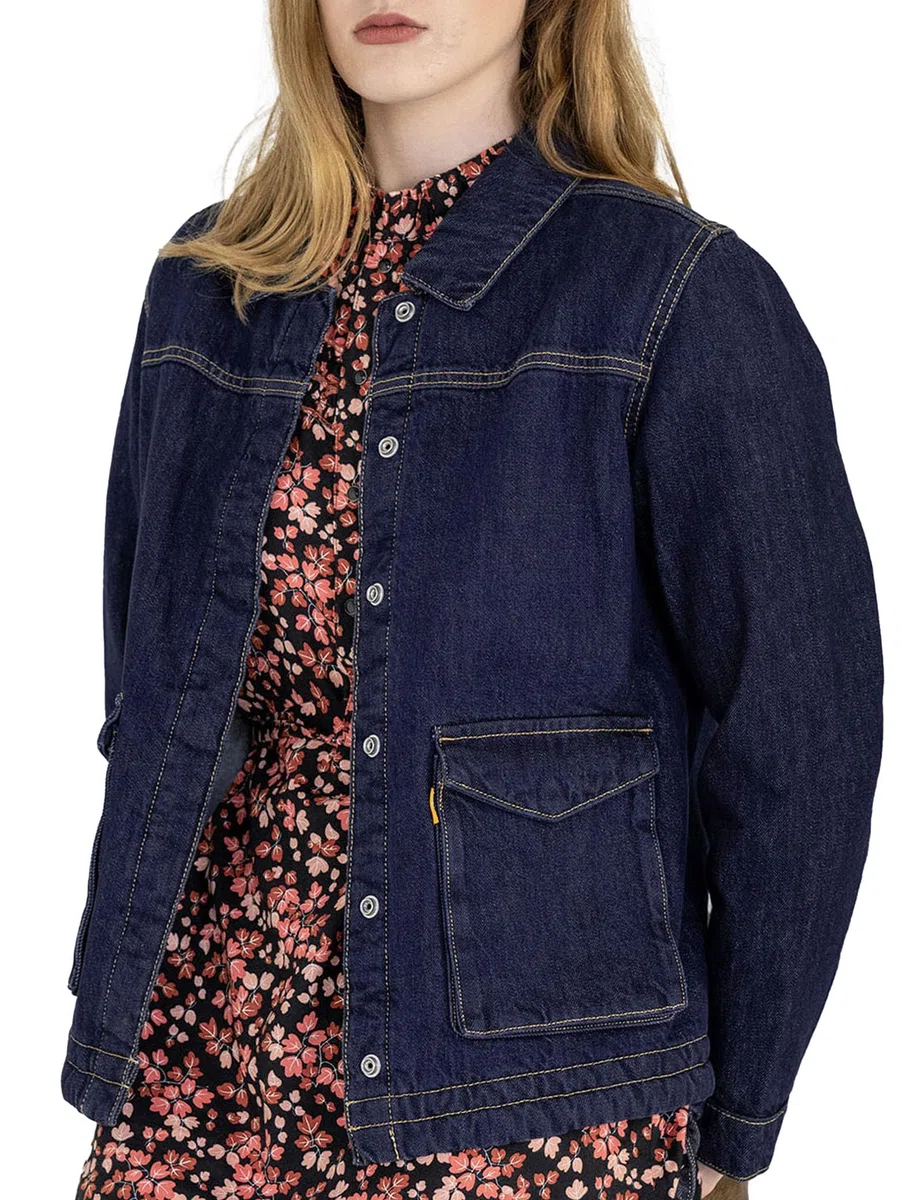 Chaqueta de mezclilla para mujer con forro Borg, ajuste holgado con forro de sherpa, cinturón ajustable, cierre de botón a presión y bolsillos con solapa, capas elegantes para climas fríos