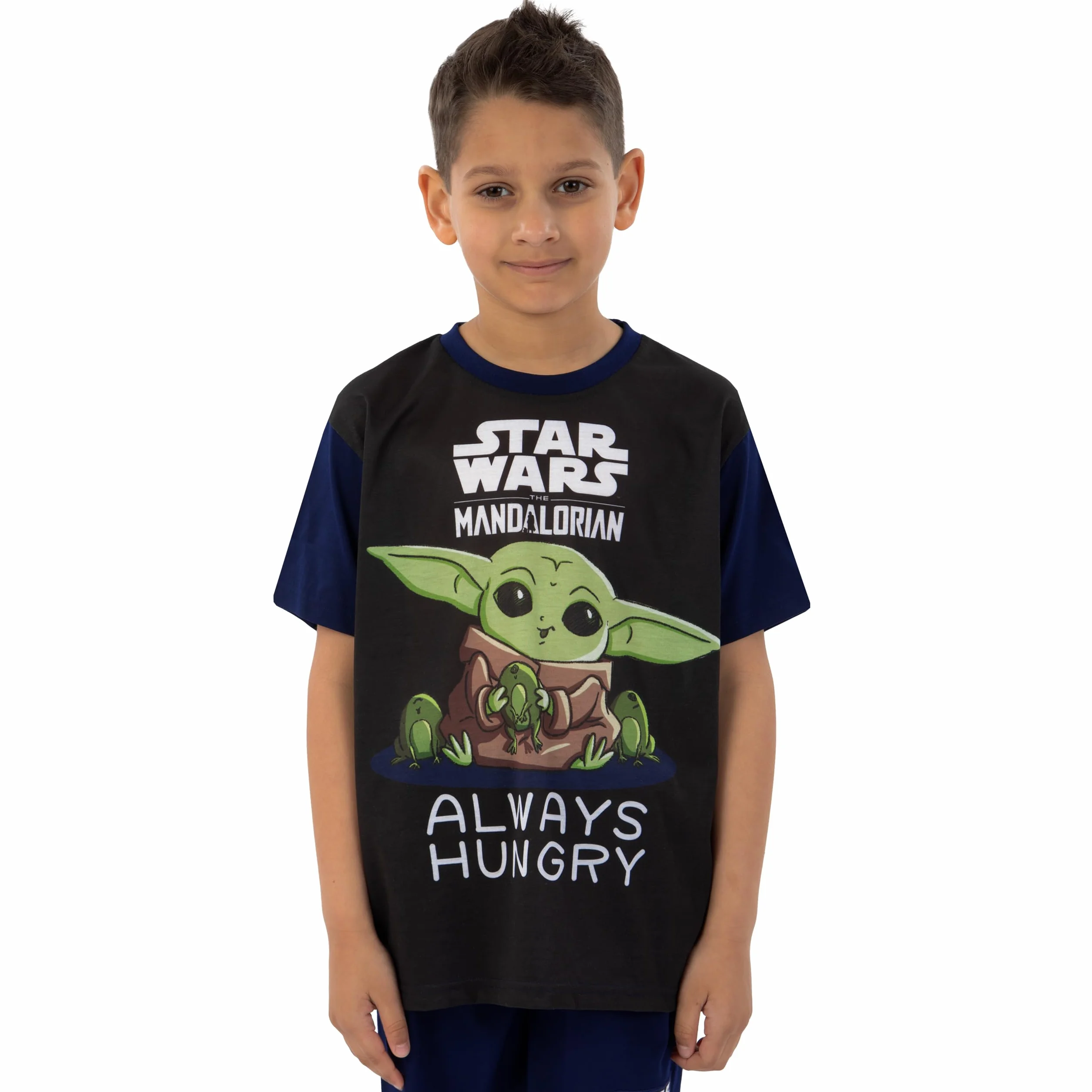 Star Wars Pijama, Pijama Niño De Grogu, Pijamas Chulos Manga Corta The Mandalorian, Pijamas Niño Verano De Grogu