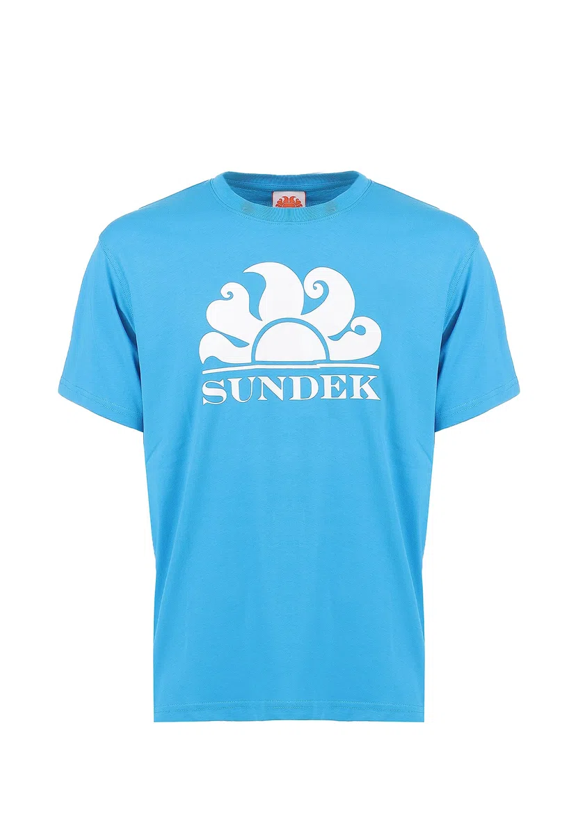Camiseta de cuello redondo con estampado de logotipo
