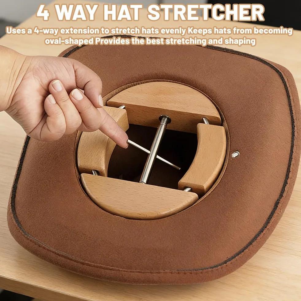Extensor de sombreros de 4 vías, para varios tamaños XXL 54, 55, 56, 57, 58, 59, 60, 61, 62, 63, 64, 65, 66