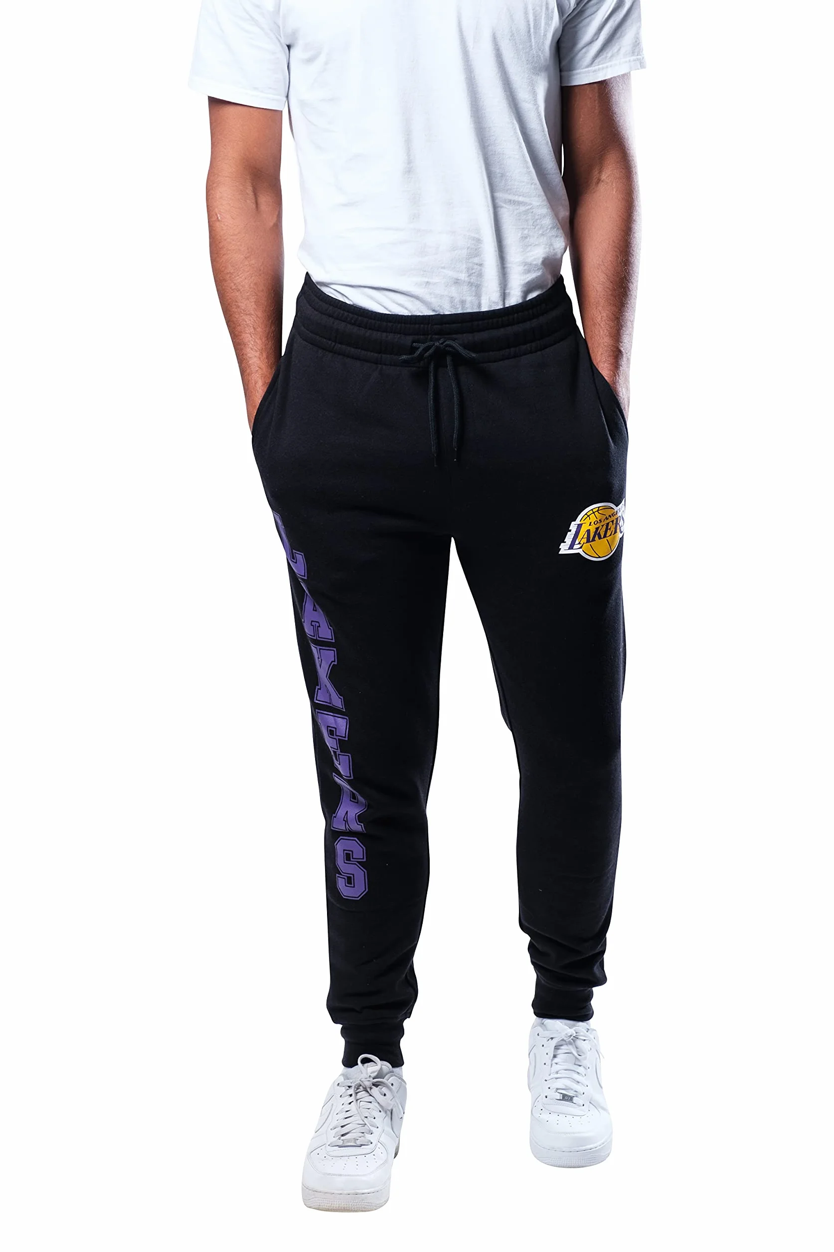 Ultra Game UNK - Pantalones Deportivos para Hombre de NBA, de Felpa Suave, con Logotipo del Equipo - VSF5166M-AM-LL-2XLarge, XXL, Negro