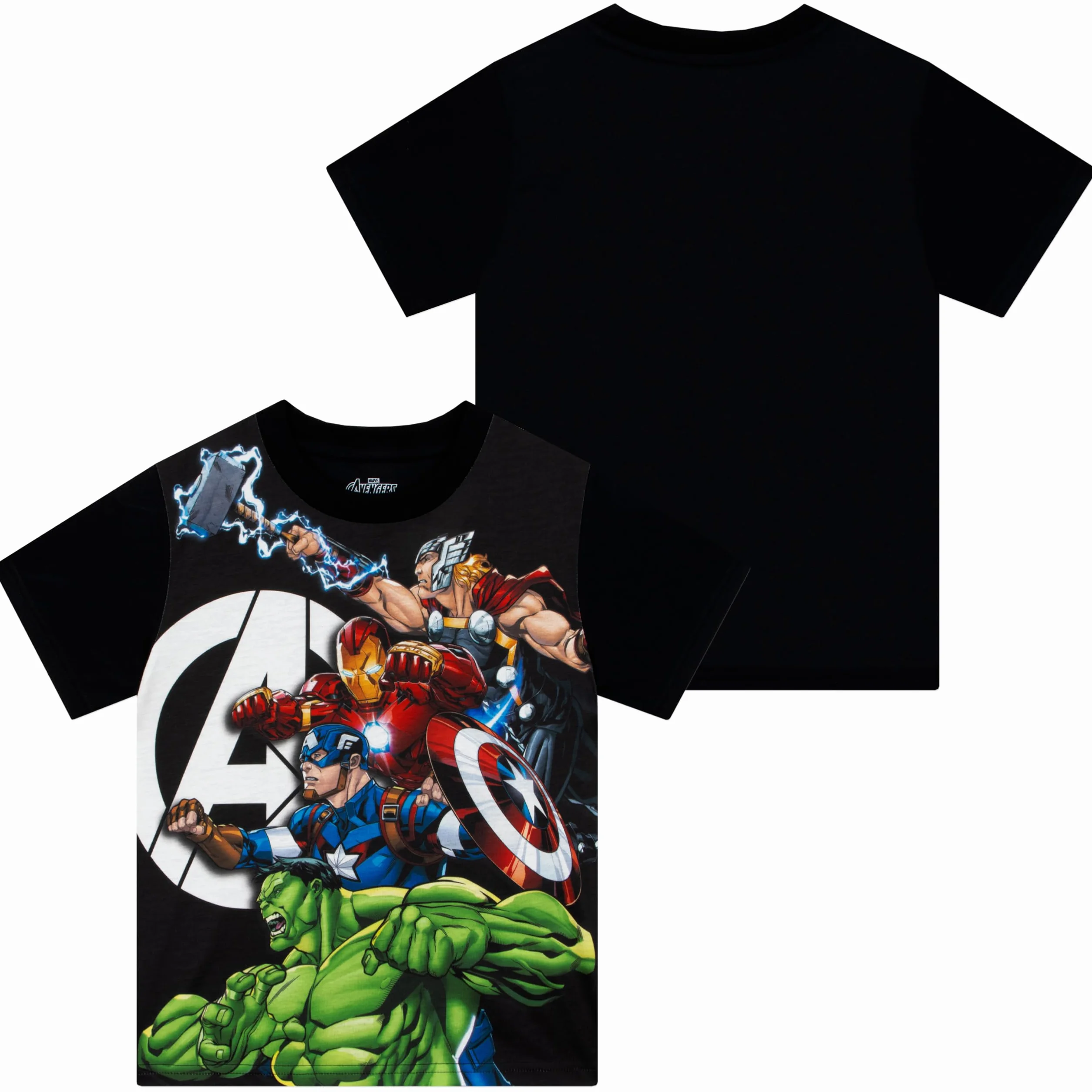 Marvel Pijama Avengers, Pijama De Verano para Niño con Thor, Capitán América, Hulk E Iron Man, Conjunto De Dormir Corto Infantil