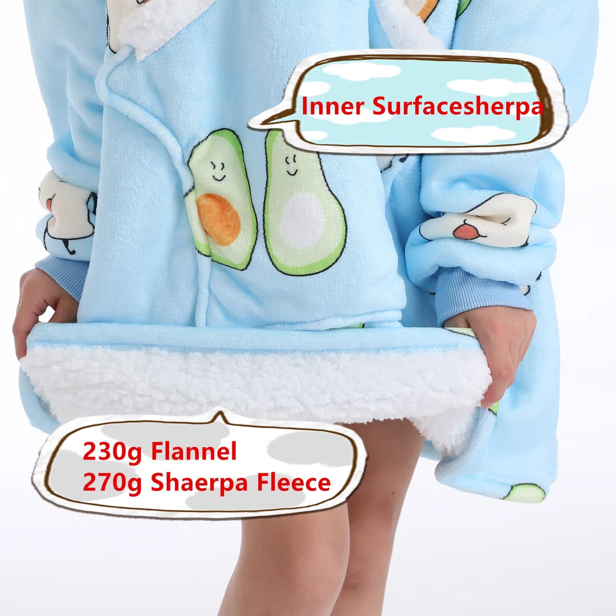 Manta con Capucha de Gran tamaño para Niños,Manta Térmica Súper Suave con Capucha,Manta con Capucha usables para Mayoría de los Niños y Adolescentes,Talla única