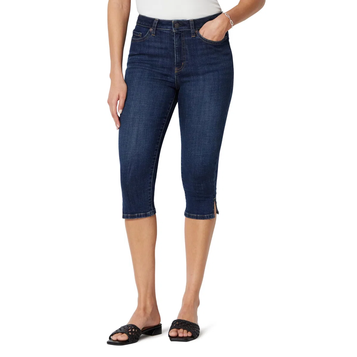 Amazon Essentials Vaqueros Tobilleros de Talle Alto Mujer