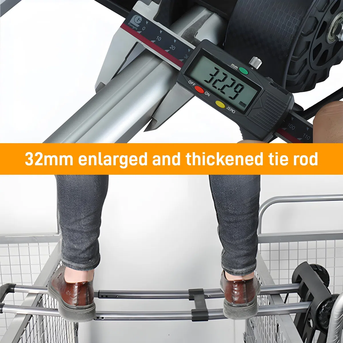 Carrito de Equipaje Plegable, Capacidad de Carga 50 kg, Aleación de Aluminio, Carritos Porta Equipajes con 2 Ruedas para Vacaciones, Deportes, Compras
