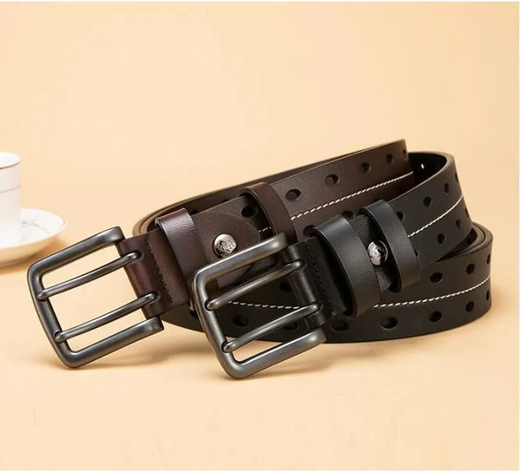 Cinturón de Cuero Genuino Longitud Ajustable Hebilla de Pin de Cuero Cinturón de Cuero Genuino de Vaca Varios tamaños Cinturón de Moda Informal para Hombres