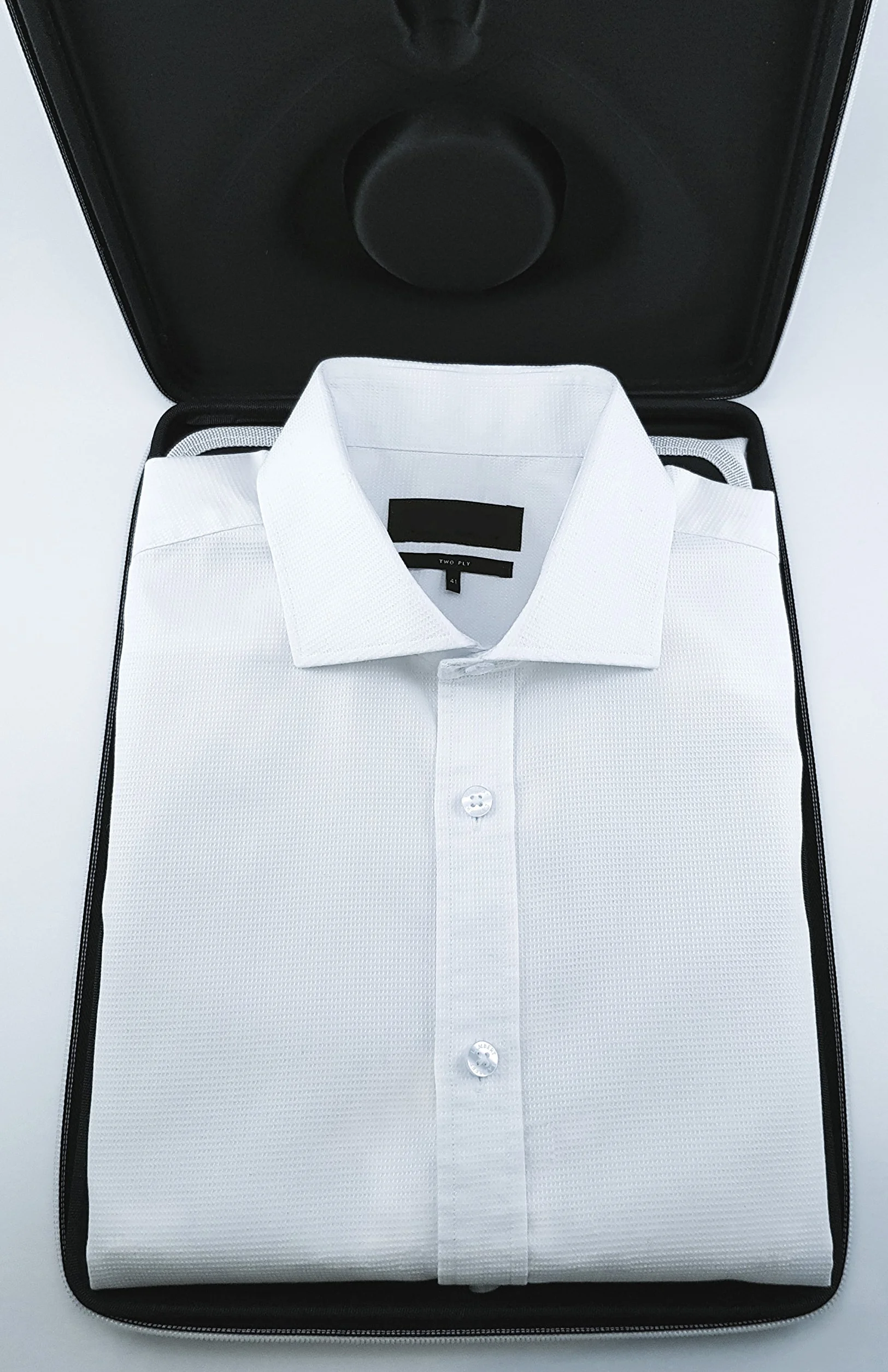 Bolsa para Camisas De Hombre Funda Camisas Viaje Sin Arrugas con Plegador para Transportar Organizador Maleta Regalo para Hombres Negro Cremallera Blanca