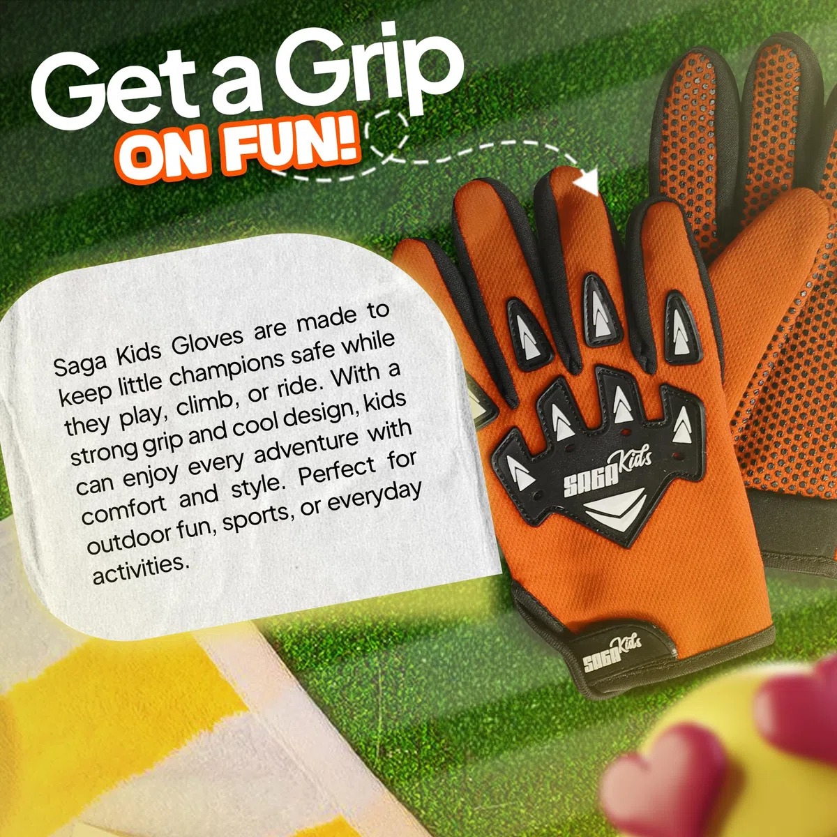 Guantes de Moto para Niños con Máxima Protección – Guantes Motocross, BMX y Dirt Bike con Agarre Antideslizante, Cómodos y Resistentes para Jóvenes Campeones