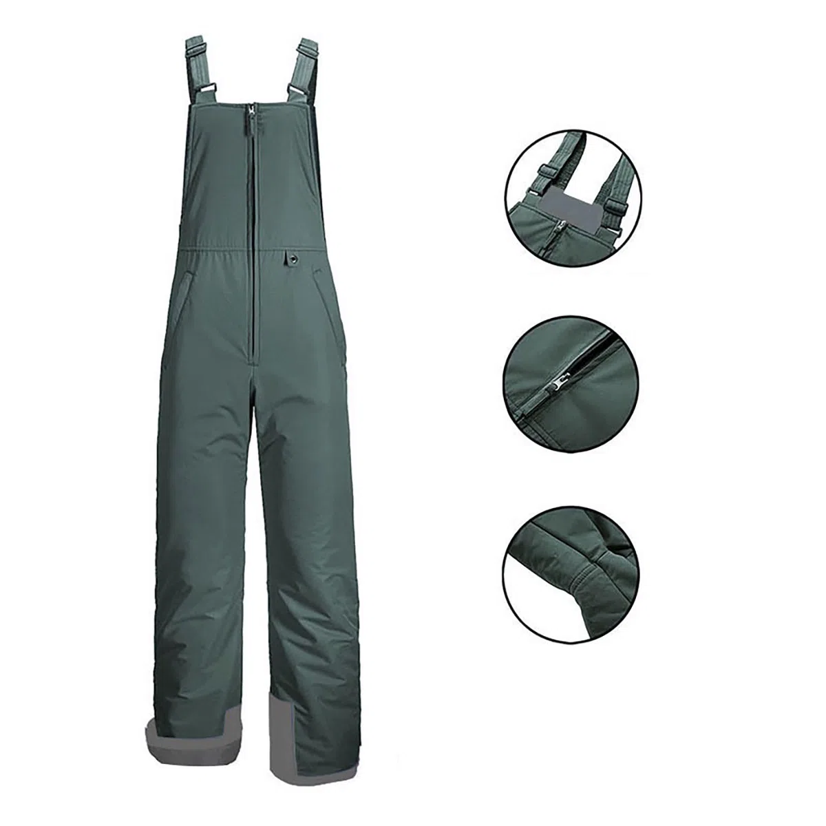 Generisch Pantalones de esquí para niños y niñas, al aire libre, con rodillas reforzadas, cintura ajustable, tallas XL