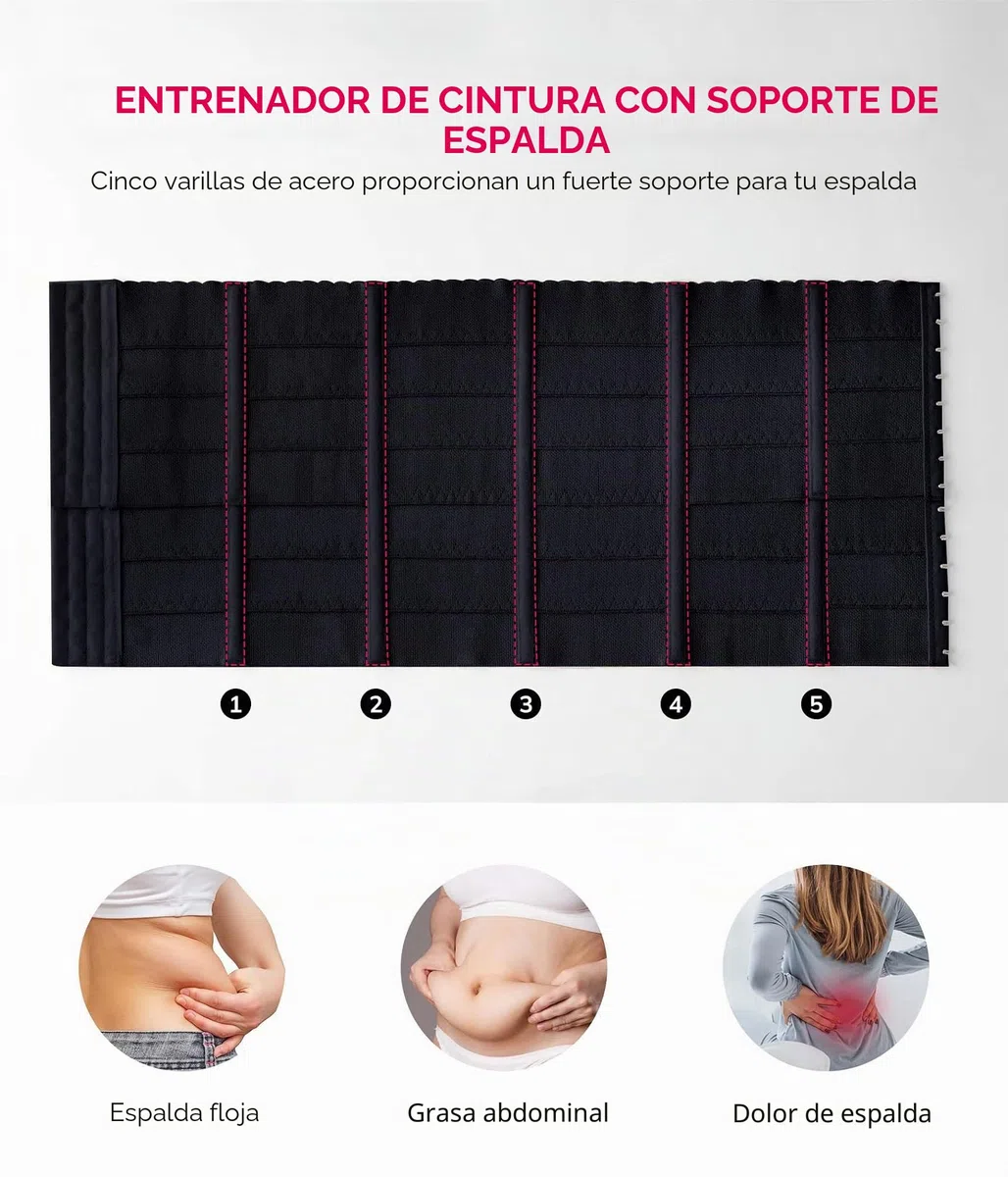 KUMAYES Fajas Reductoras Mujer Moldeadora Waist Trainer Corset Reductor Cinturón Abdomen Segmentada Faja Colombiana Corsé Bustier Shapewear Postparto