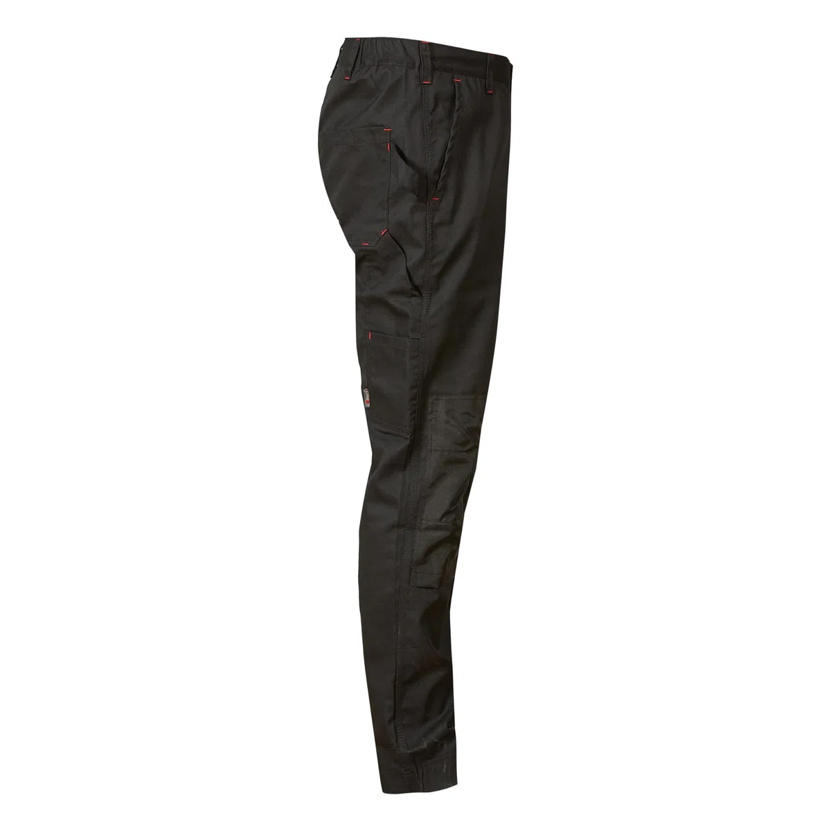 Pantalón de trabajo para hombre U-Power, pantalón cargo con cintura elástica, con bolsillos para rodilleras, varios bolsillos, tela cómoda, ropa exterior resistente y duradera - Black Carbon 50
