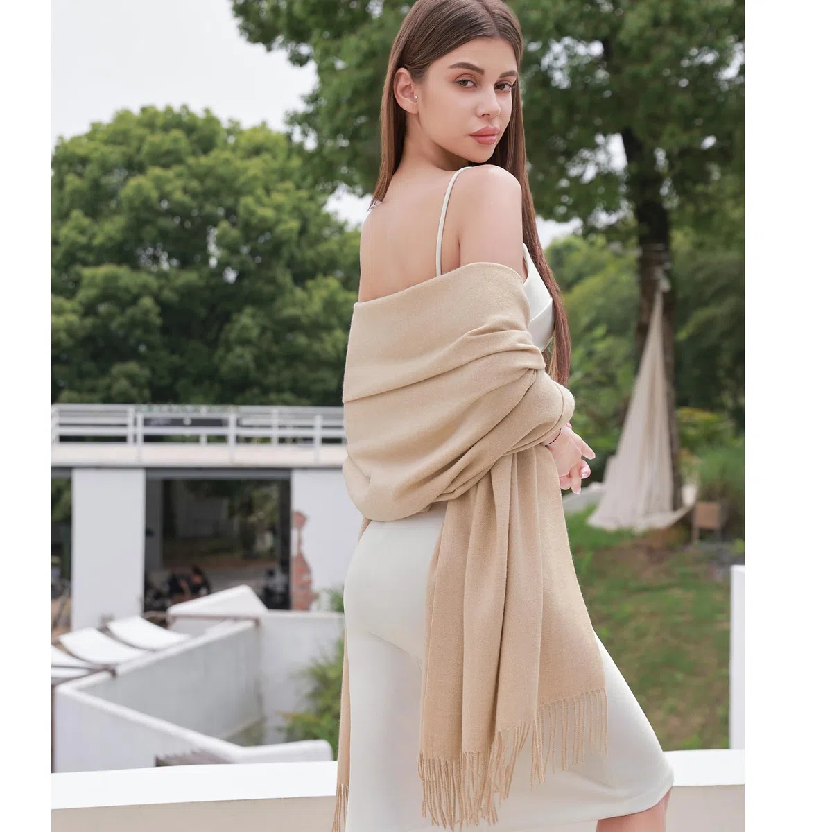 RIIQIICHY Pañuelo, chal, bufanda pashmina para mujer, para boda, bufanda para pasar un invierno cálido