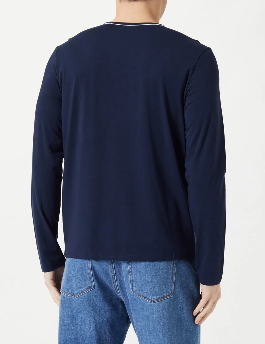 Boss Camiseta de Pijama Balance LS para Hombre, Dark Blue403., L