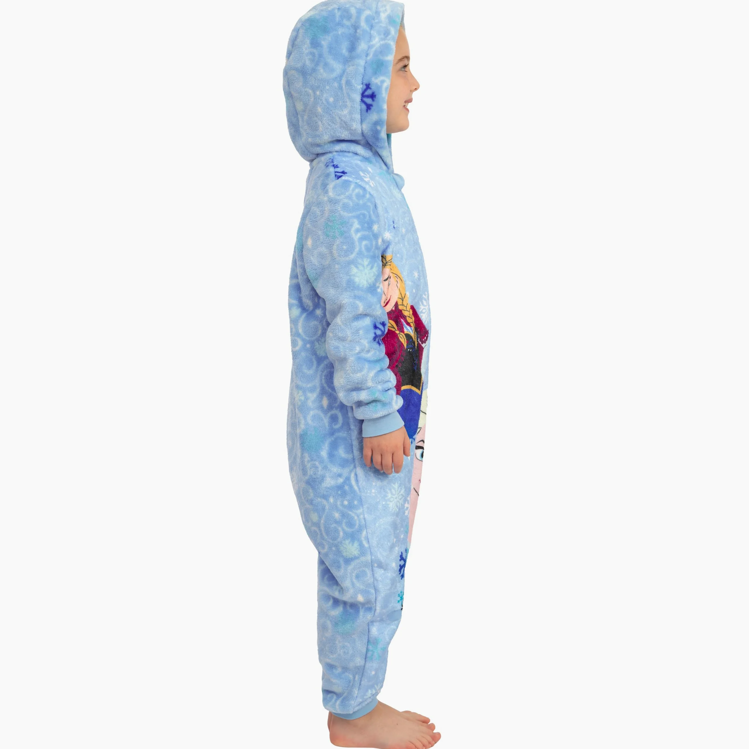 Disney Pijama Mono Frozen, Pijamas Polares Anna Y Elsa, Pijama Niña Vellón