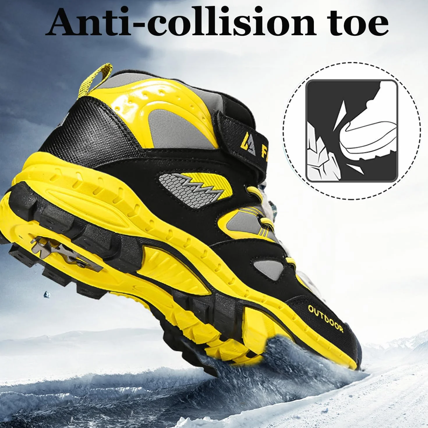 Zapatillas de Senderismo para Niño Impermeable Zapatillas de Trekking Outdoor Transpirable Antideslizante Zapatos de Montaña Calzado Deportivo
