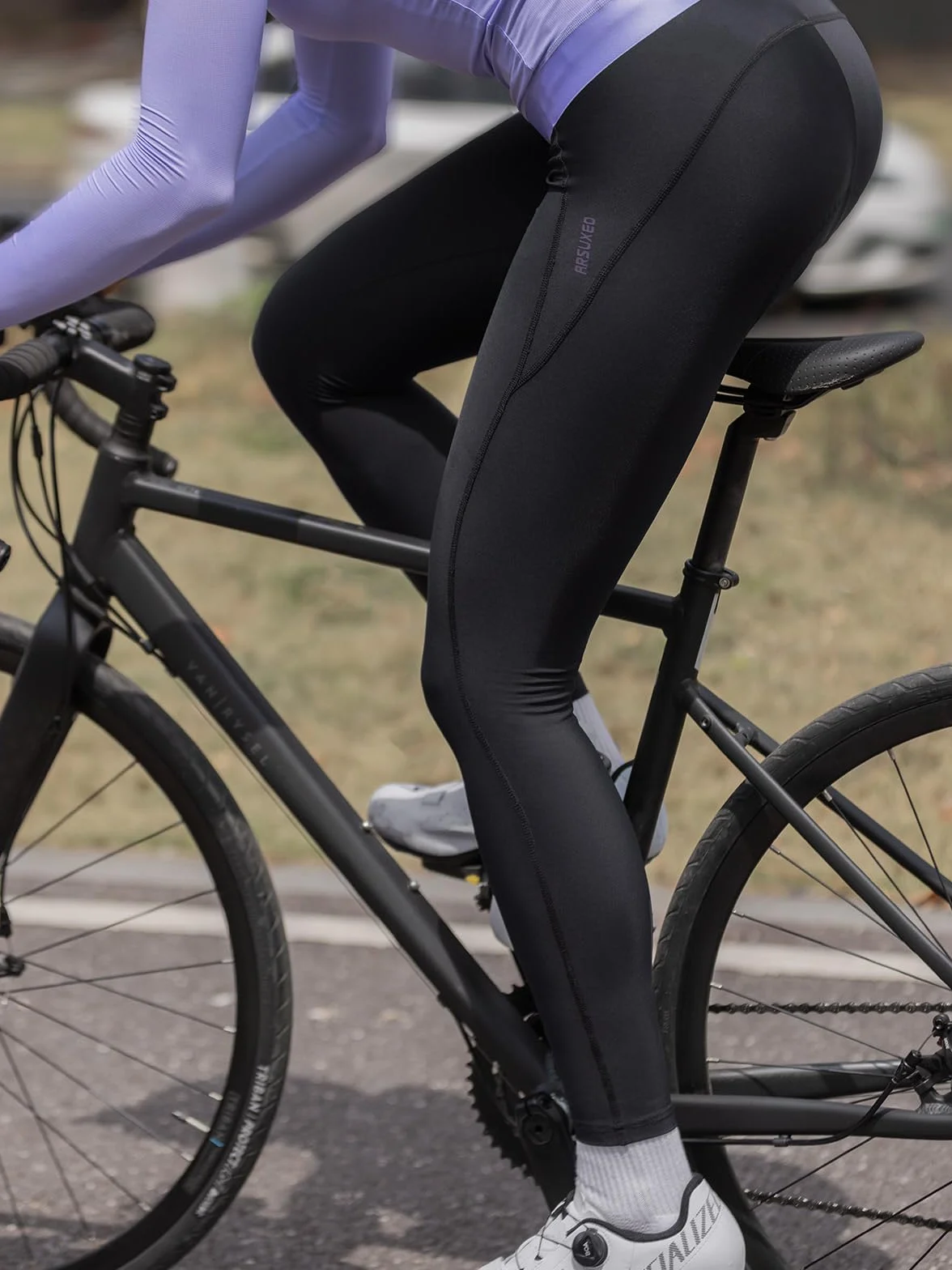 ARSUXEO Pantalones de Ciclismo para Mujer, Acolchados, Largos, con badana, Pantalones de Ciclista para Bicicleta de montaña, equitación, Ciclismo HW100