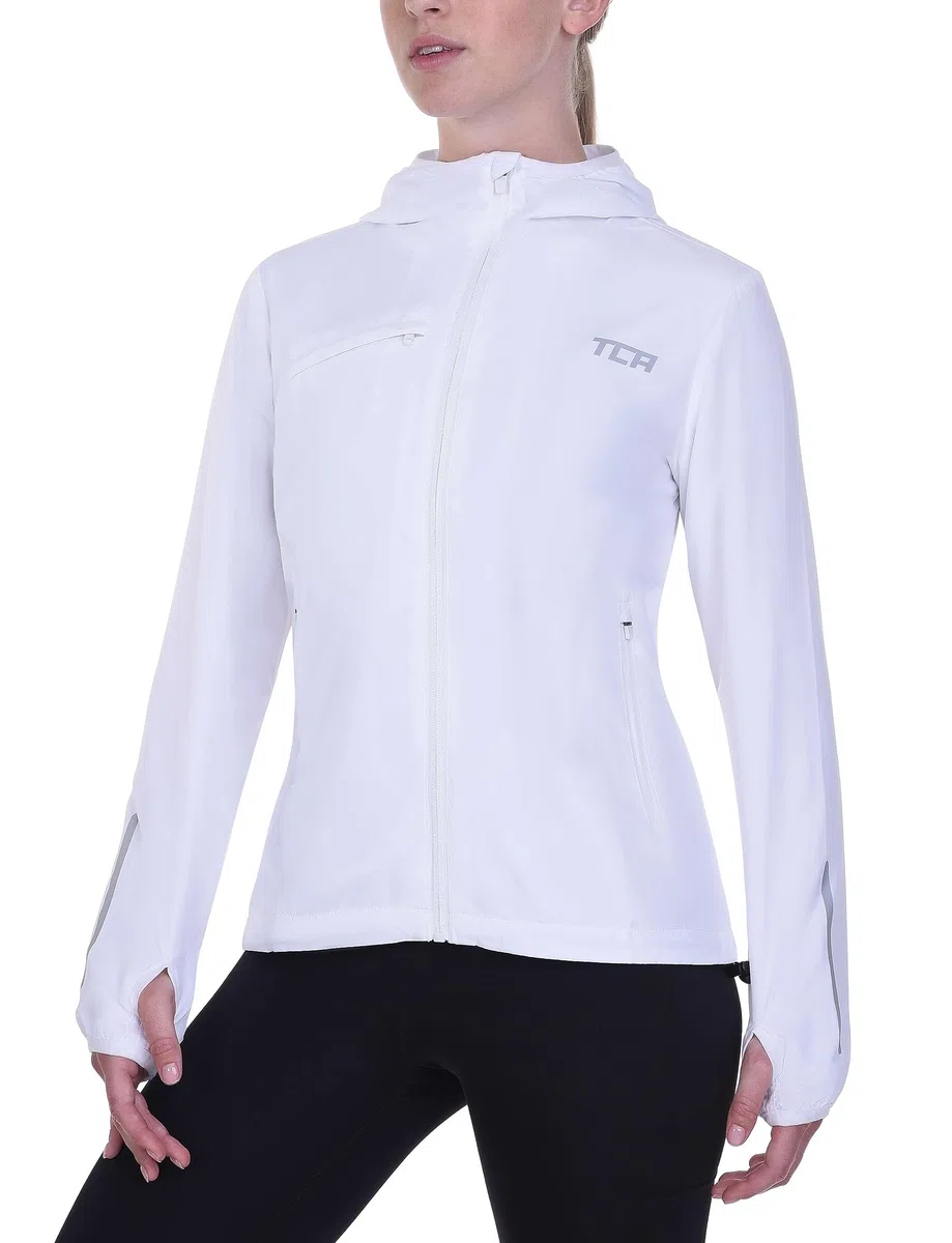 TCA Chaqueta Softshell de Running para Mujeres, Reflectante, Transpirable y Plegable, con Bolsillos con Cierre