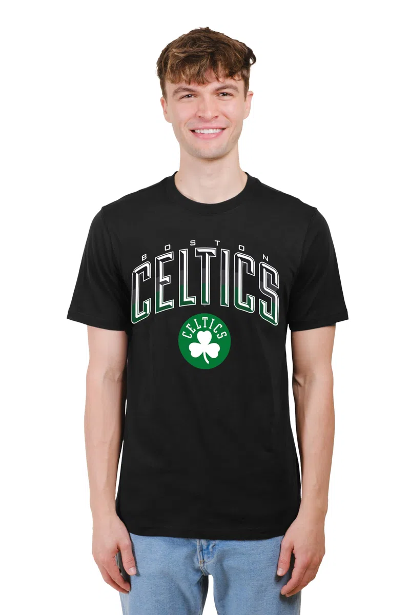 Ultra Game NBA Arched Plexi tee for Men Camiseta de Manga Corta con plexiglás arqueado para Hombre, Negro, L