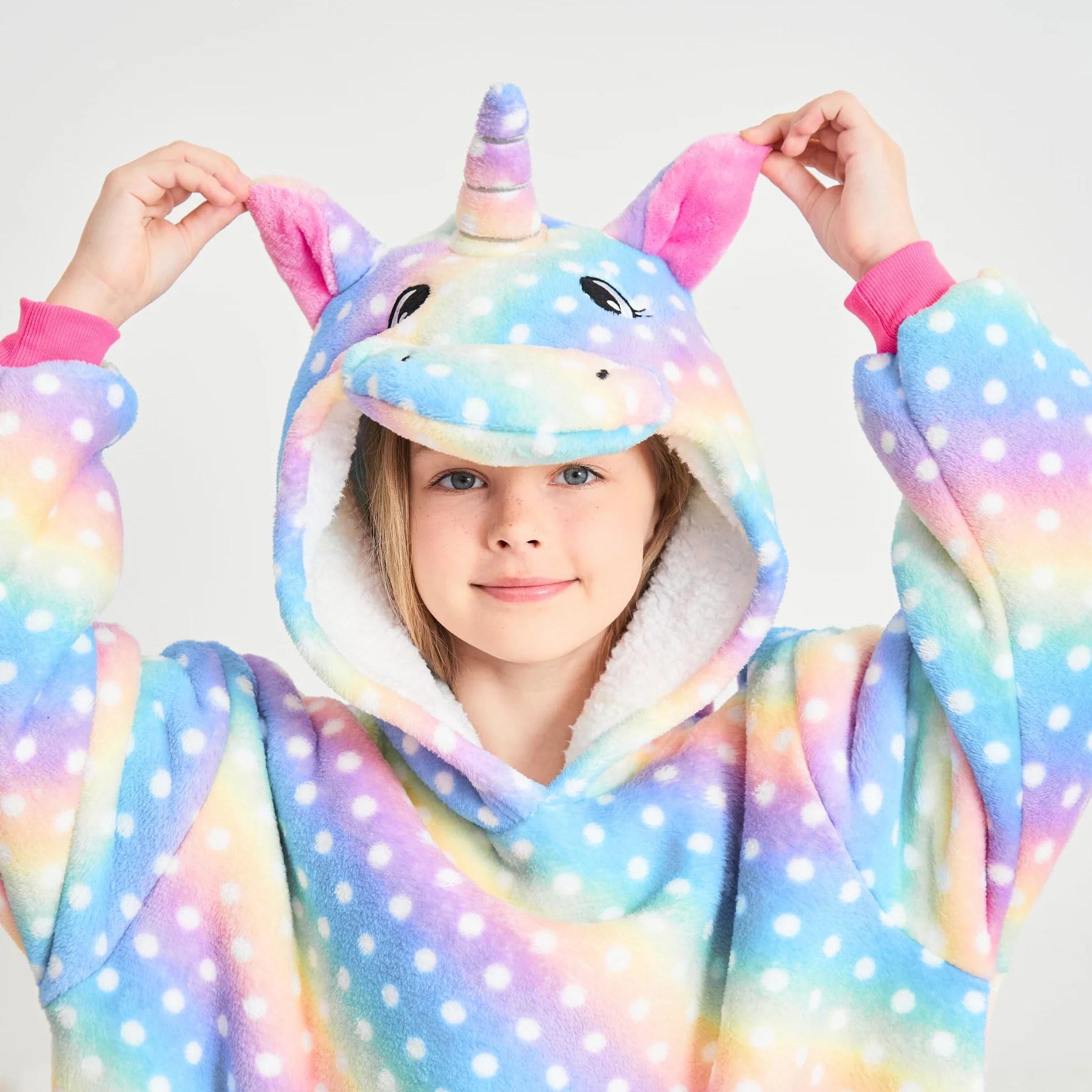Sudadera con Capucha de Unicornio para Niñas, Sudadera con Capucha de Gran Tamaño para Niños