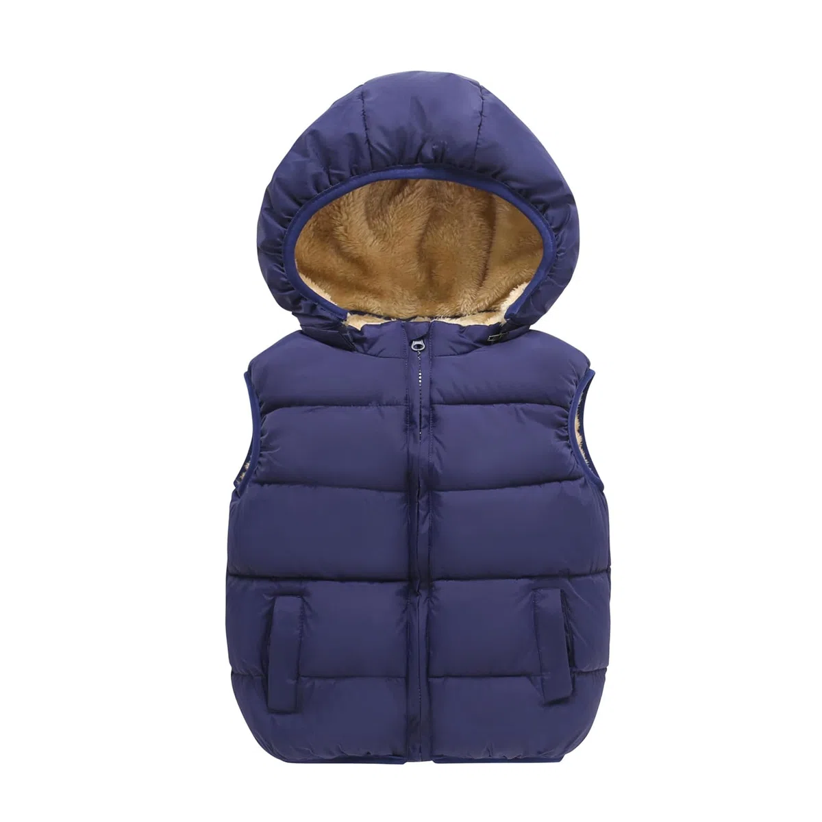 Generisch Chaqueta de invierno para niña, abrigo de bebé, chaleco para niños y niñas, chaleco de forro polar, chaqueta sin mangas para niños pequeños, abrigo con desmontable
