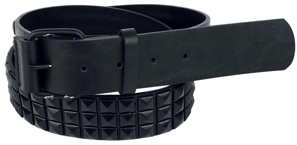 Black Premium by EMP Unisex Cinturón negro con tachuelas