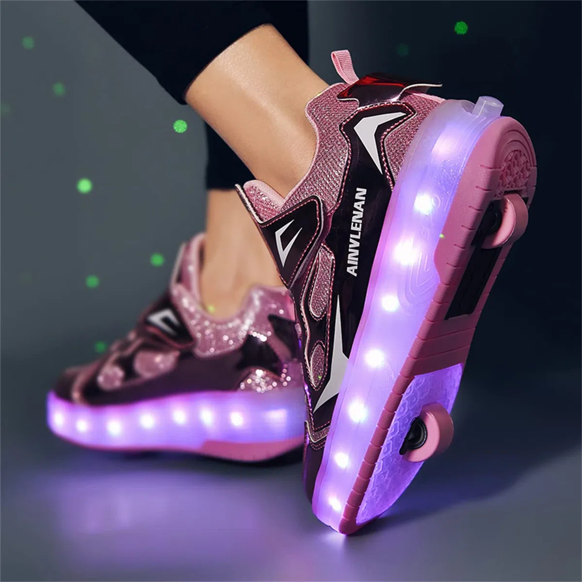 Zapatos con Ruedas Zapatillas con Dos Ruedas para niños y niña Led Luces Zapatillas con Ruedas Se Puede Bambas con Ruedas Regalo Creativo de Navidad y cumpleaños en el día de los Reyes