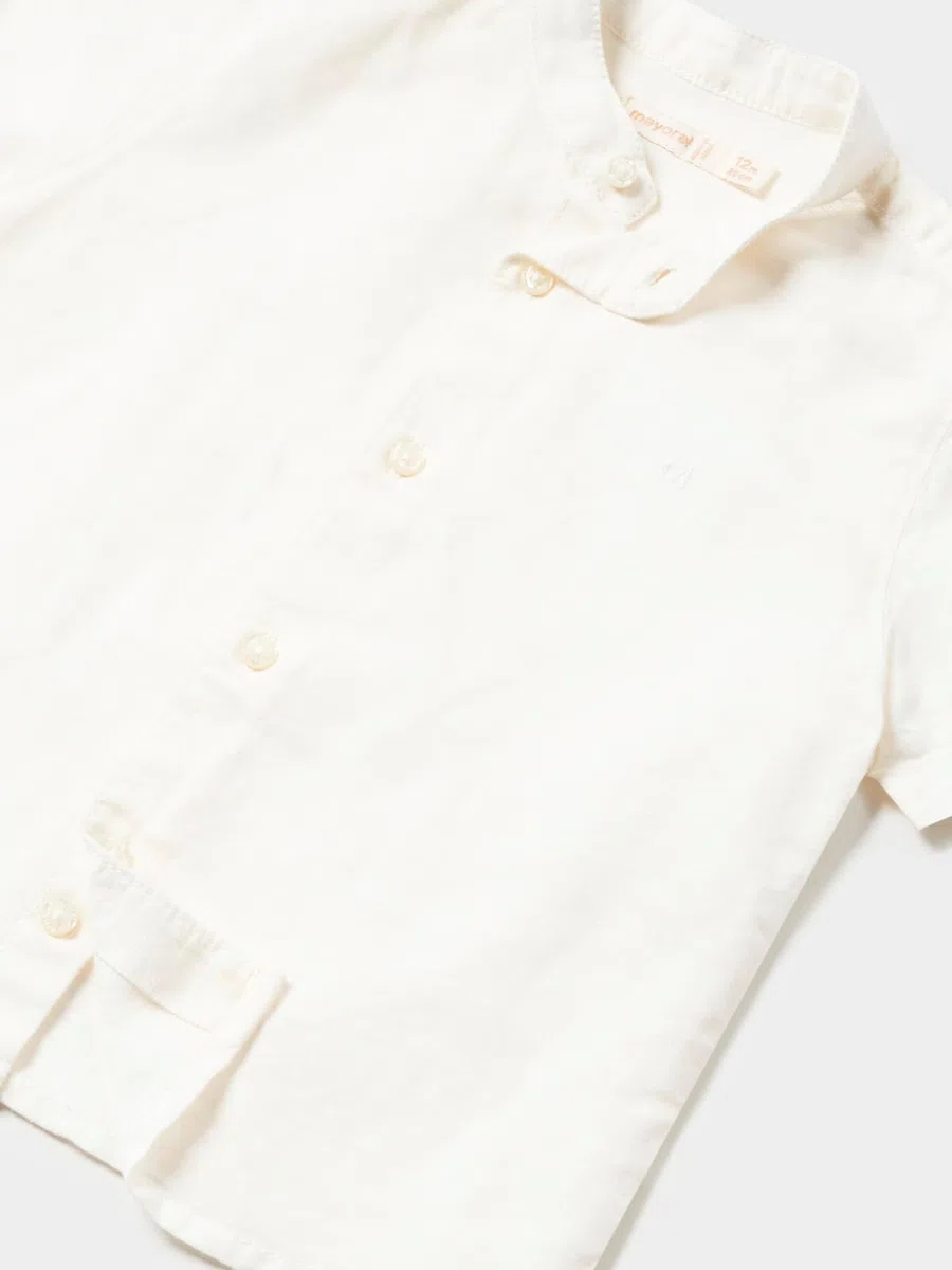 Mayoral Camisa m/c Cuello Mao Lino para bebé niño 12 Meses (80cm)