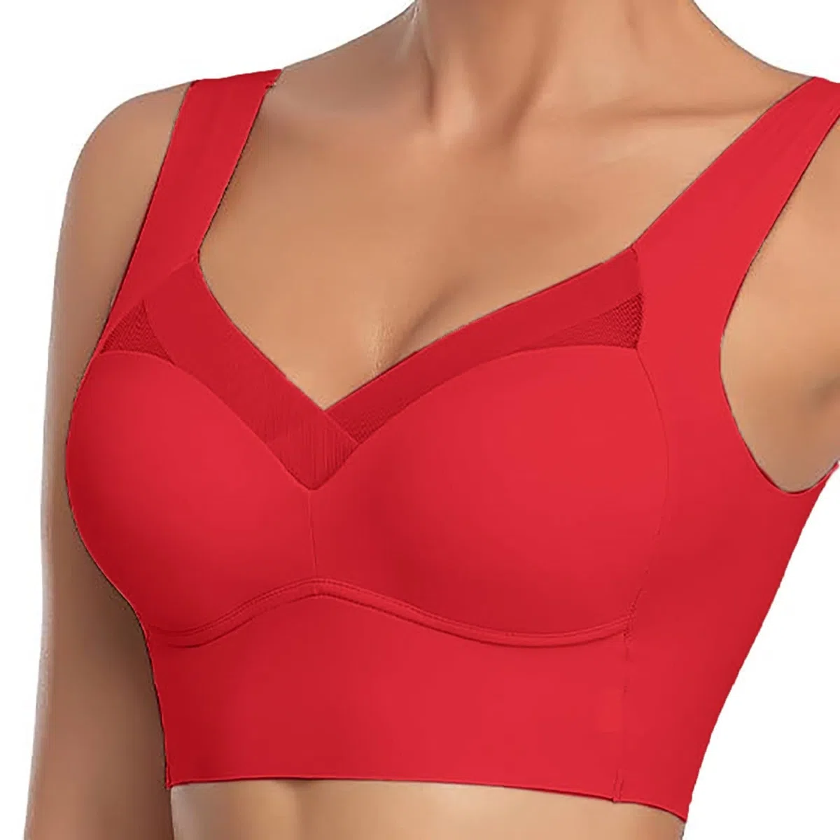 Genérico Amaframe Sujetador Sin Aros- Sujetadores Push Up Mujer- Básico Suave Transpirable Acolchada Diaria Dormir Push Up Fitness Sostenes Cubriendo Los Senos Laterales Fitness Elevación Yoga Bra