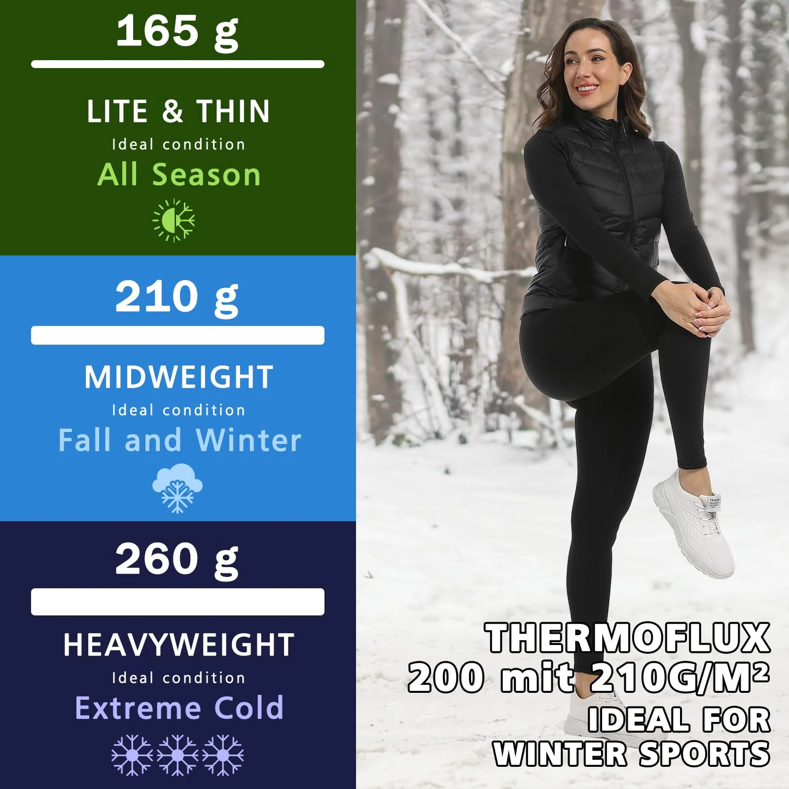 Ropa Termica Mujer, Conjunto Ropa Interior térmica Invierno Frio Extremo - Transpirable Manga Larga Camiseta Termica y Pantalon,térmica Ropa Interior para esquí,Moto