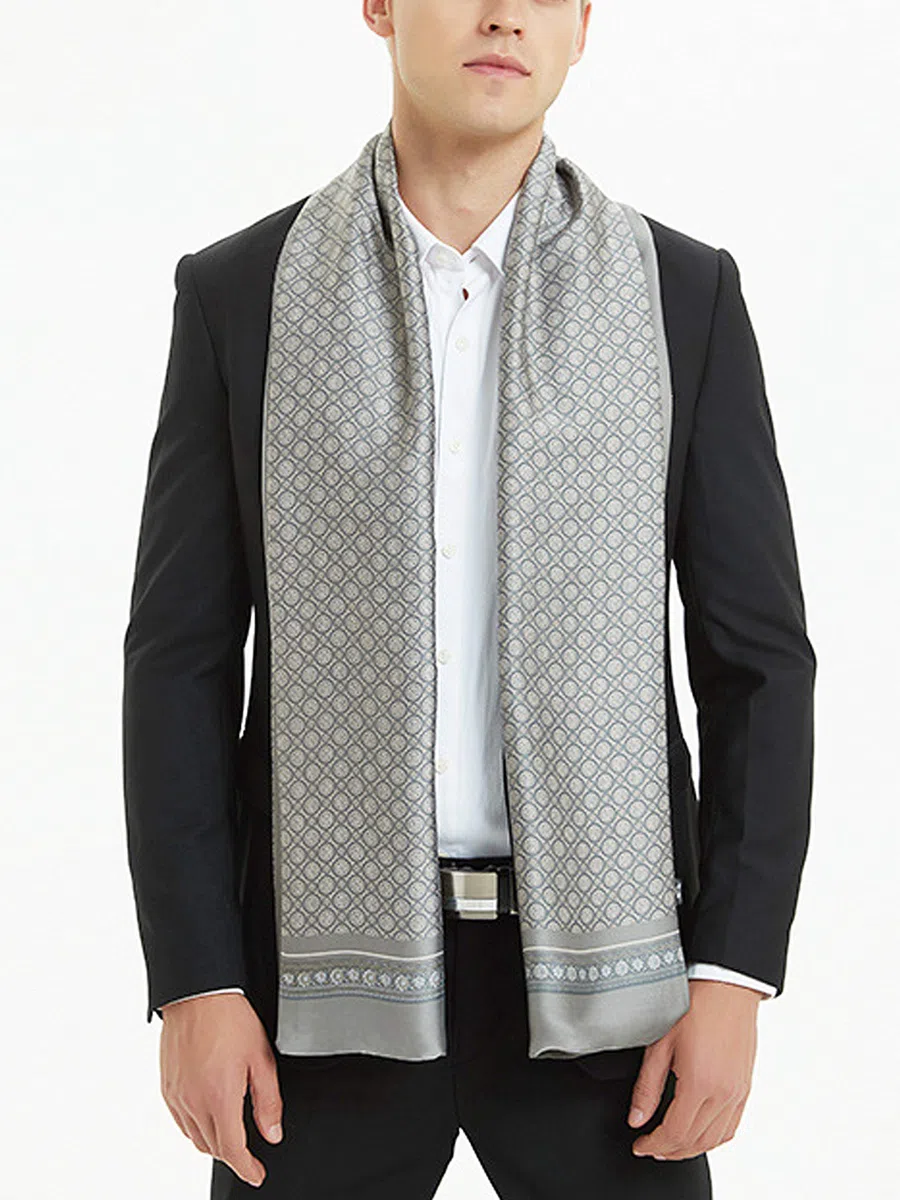 Bufanda delgada de rayón para otoño primavera para hombre
