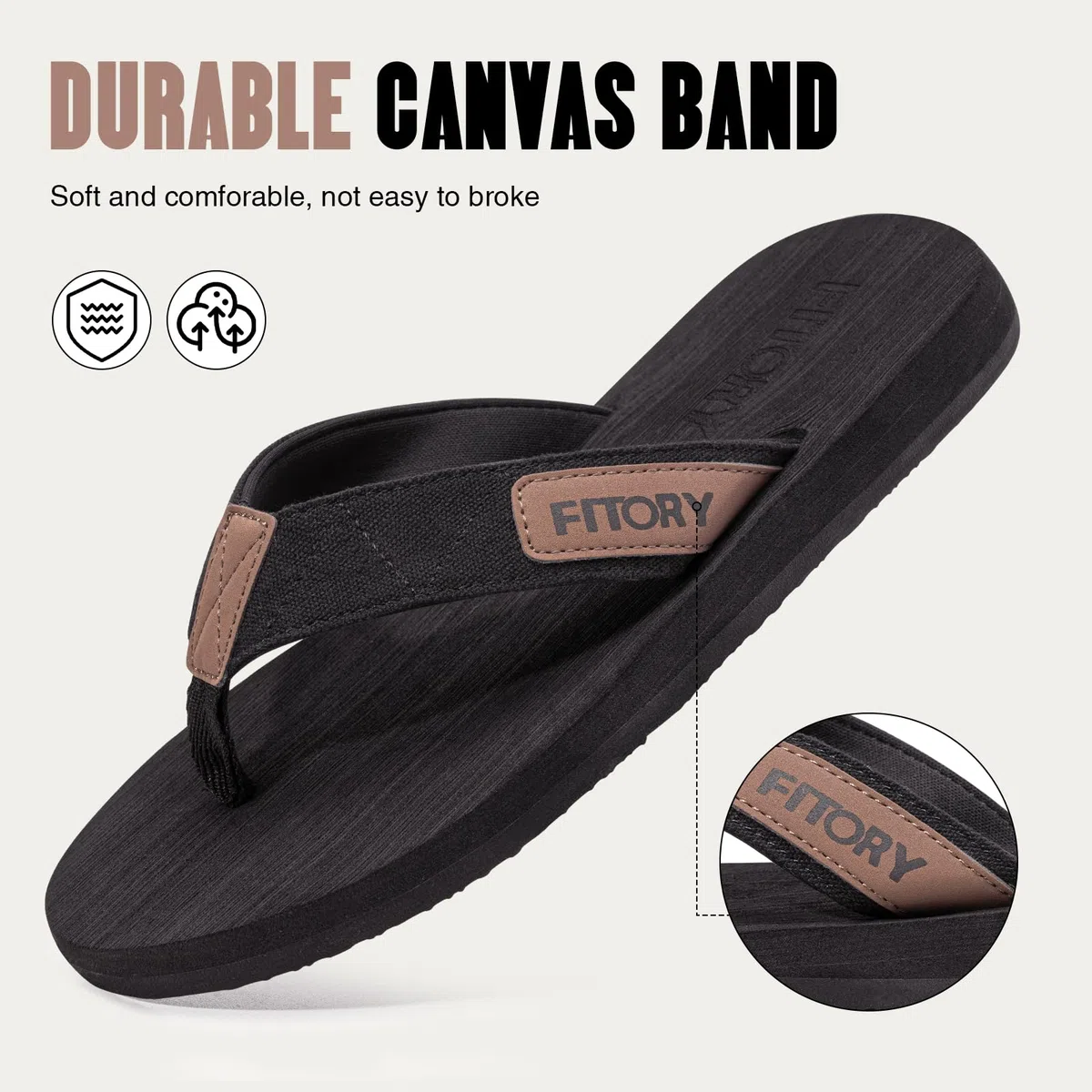 FITORY Chanclas Hombre Antideslizantes y Cómodas para Playa/Piscina/Interior/Exterior - Sandalias de Verano con Suela Gruesa y Duradera, Talla 39-48 UE [EU]