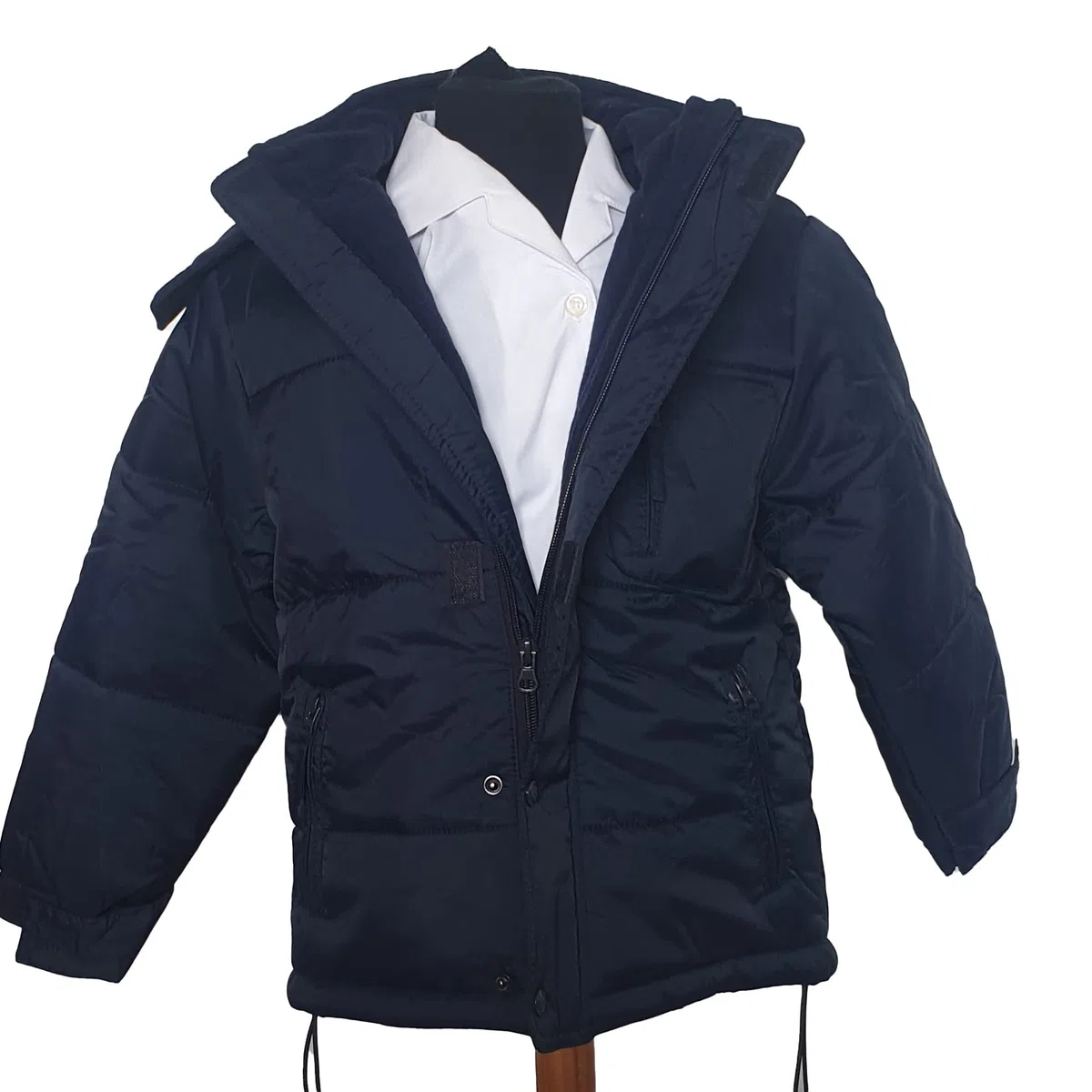 MAHAVIRA Chaqueta Acolchada Impermeable Con Capucha Cálida Para Niños Unisex - Abrigo Grueso De Invierno Ligero Resistente Al Agua Azul Marino