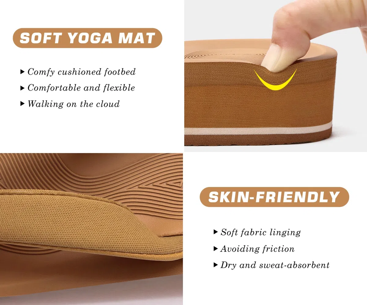 COFACE Chanclas Mujer Sandalias de Cuña para Verano Playa Piscina Interior Exterior