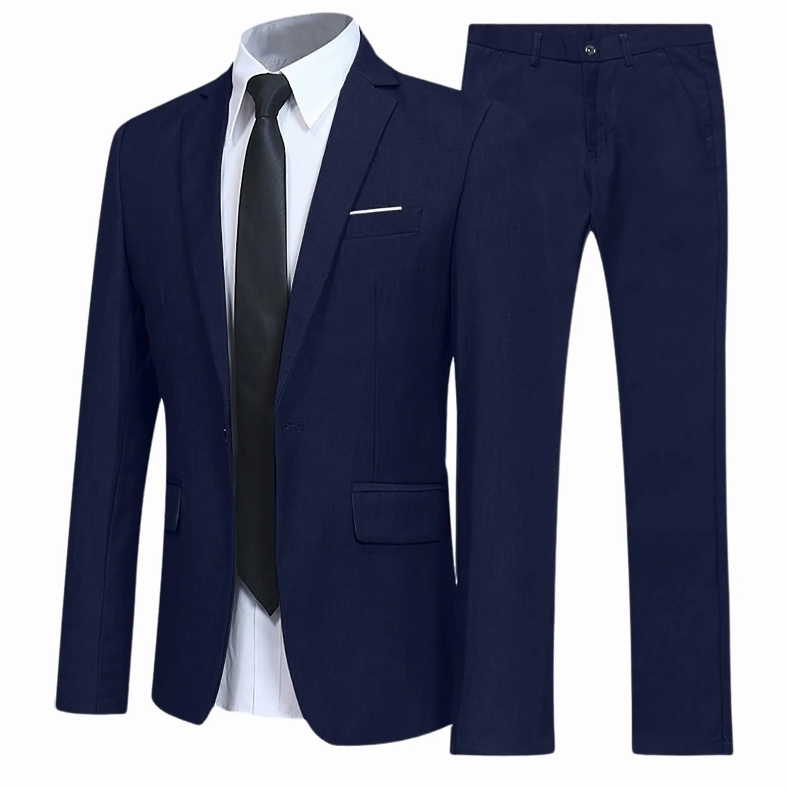 Generisch Moderno traje de hombre Slim Fit Business para bodas ocasiones festivas elegante de dos piezas combinación de pantalones con chaqueta